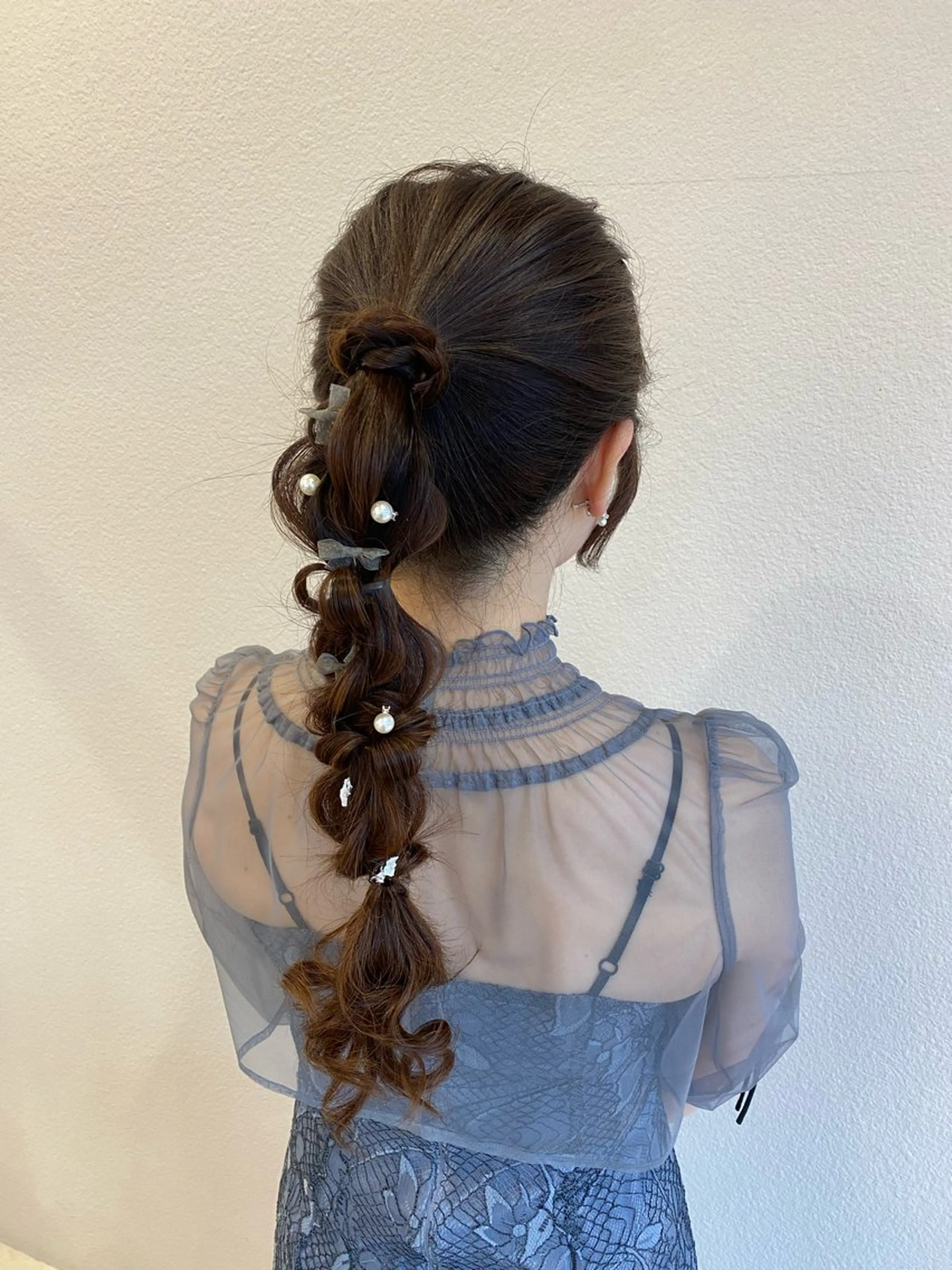 ヘアアレンジ ポニーテール 結婚式・ブライダル ヘアセット YUSUKE (ユウスケ)のヘアスタイル