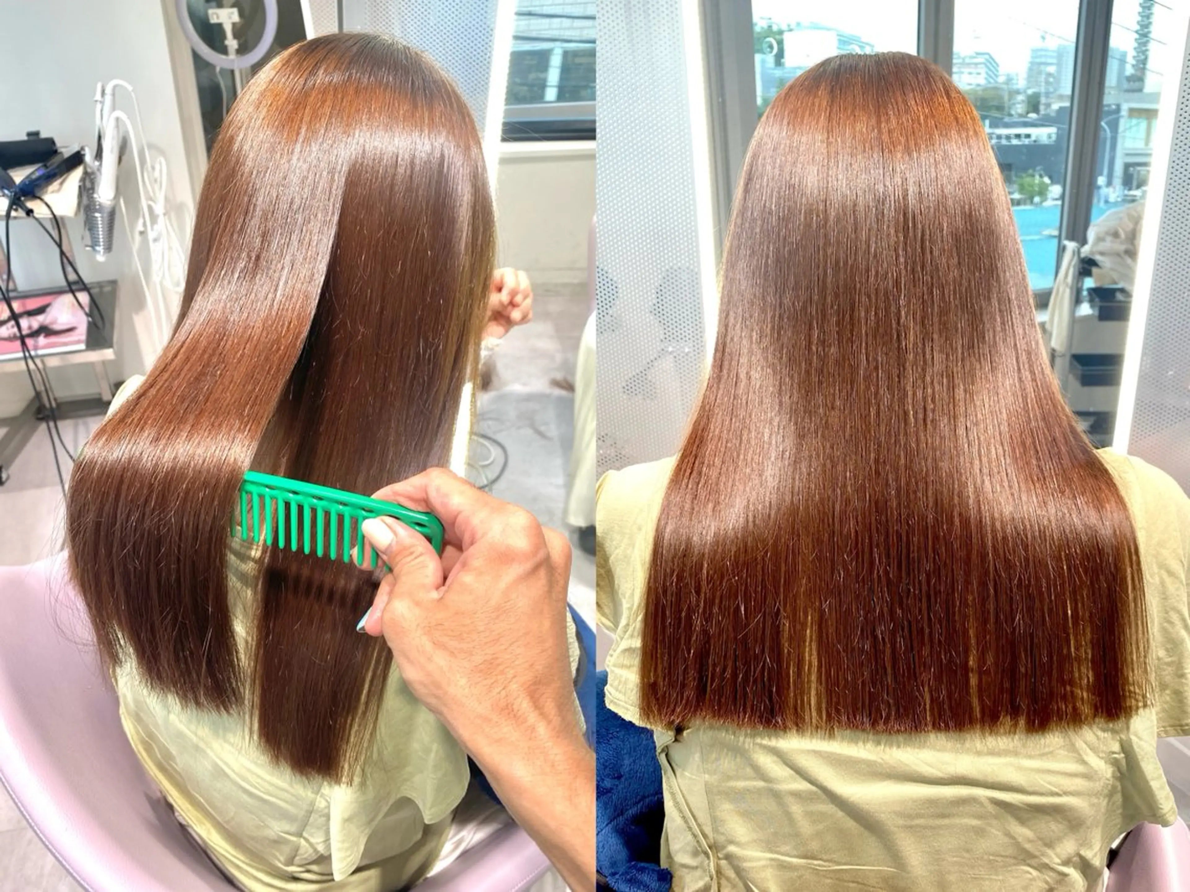 セミロング 縮毛矯正 森 隆秀/韓国ヘアのヘアスタイル