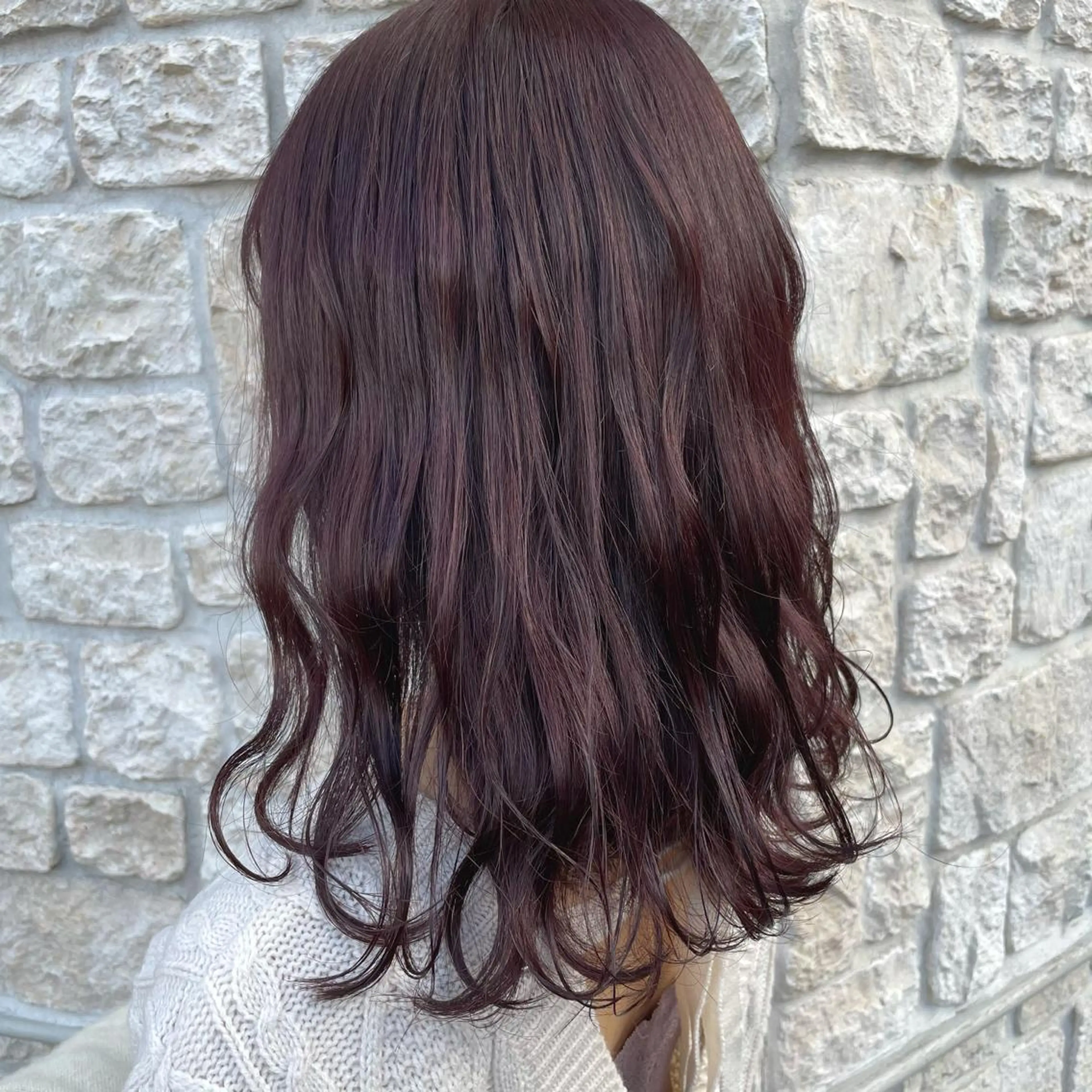 ミディアム カラー カット ヘアカラー トリートメント 星野 茉由のヘアスタイル