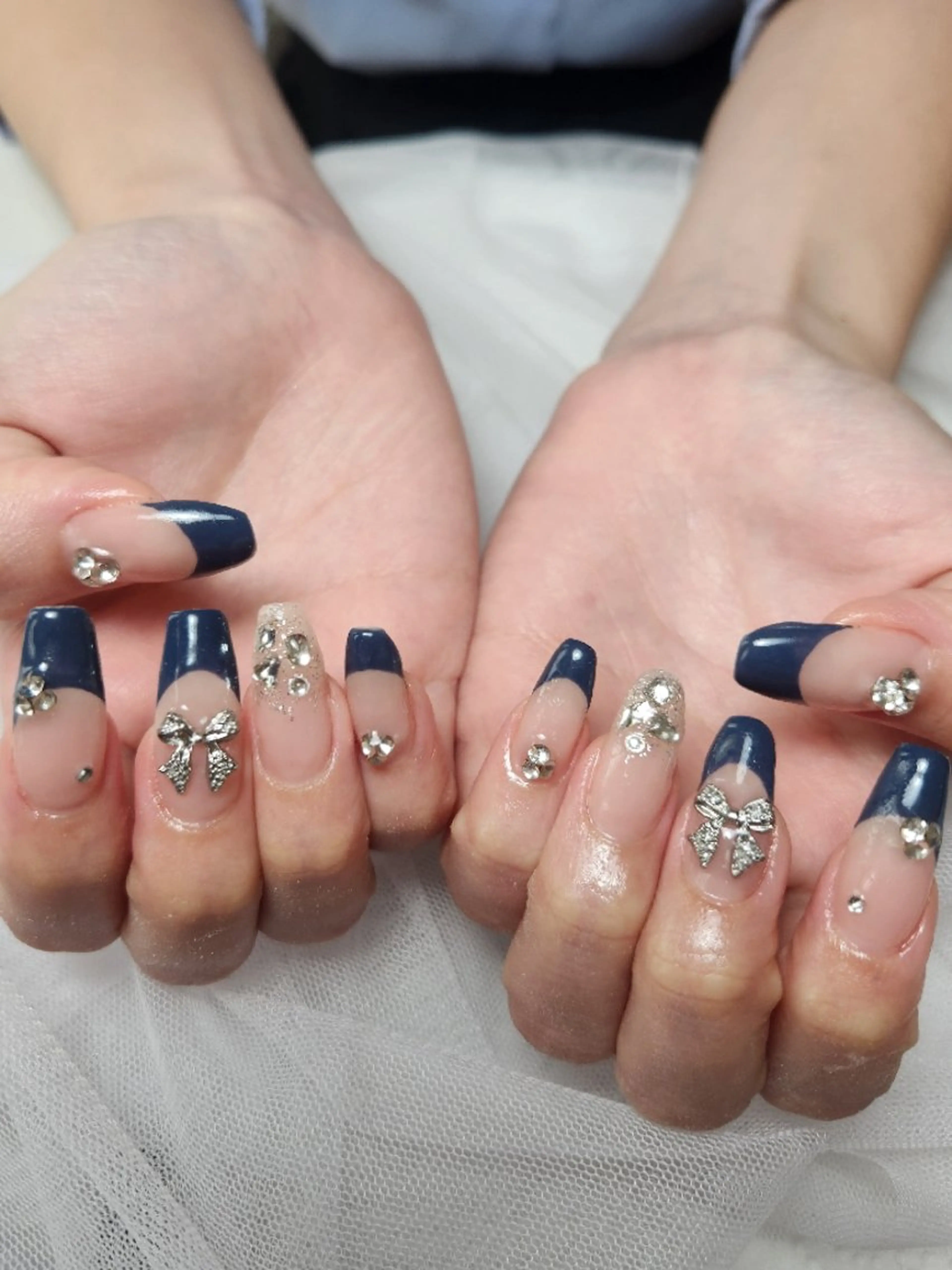 ネイル アートネイル フレンチネイル ジェルネイル キラキラネイル 韓国ネイル Nailroom3  古屋明美のネイルデザイン