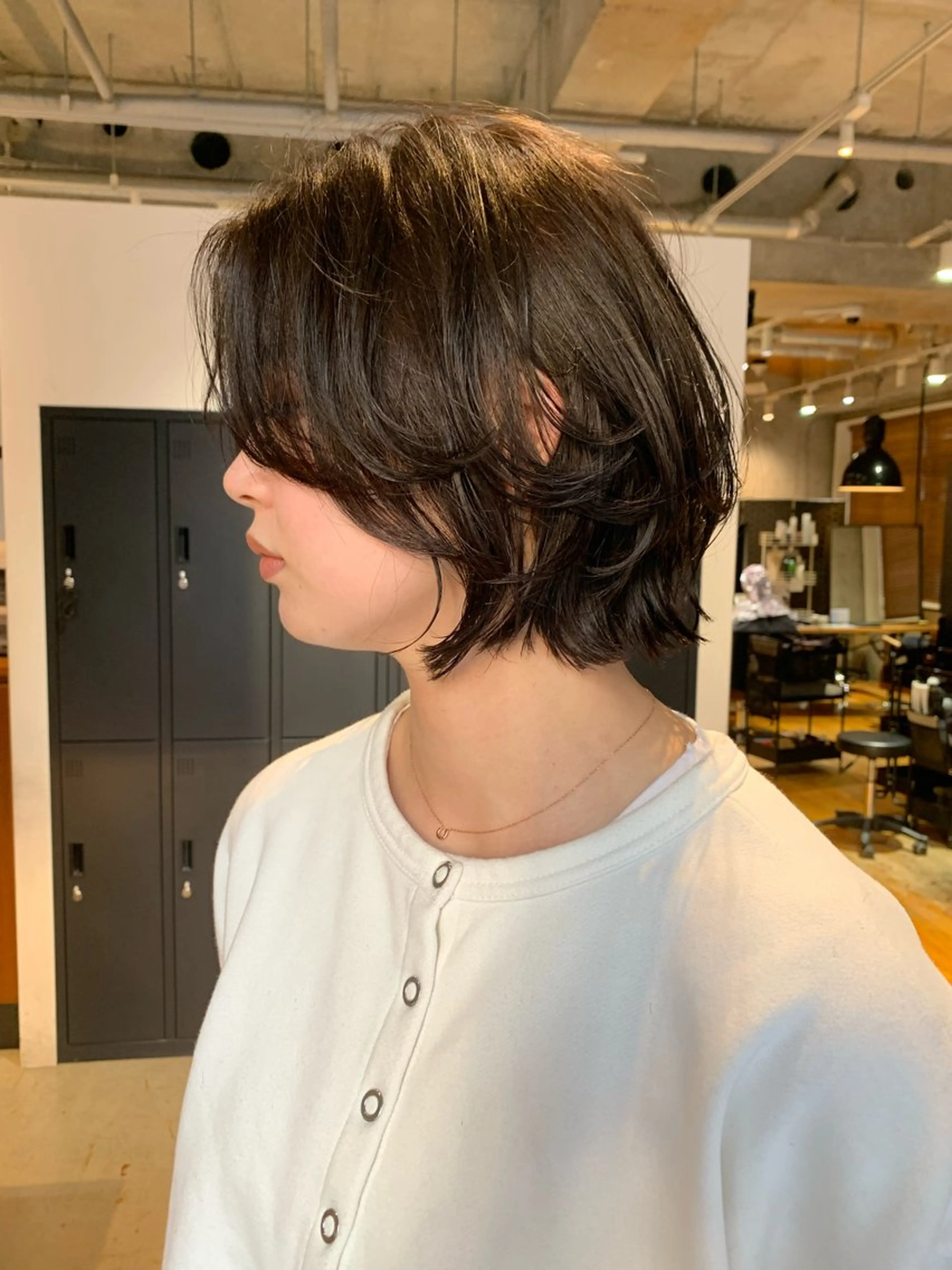 ショート カラー パーマ 朝ラクパーマ 透明感カラー横山大樹のヘアスタイル