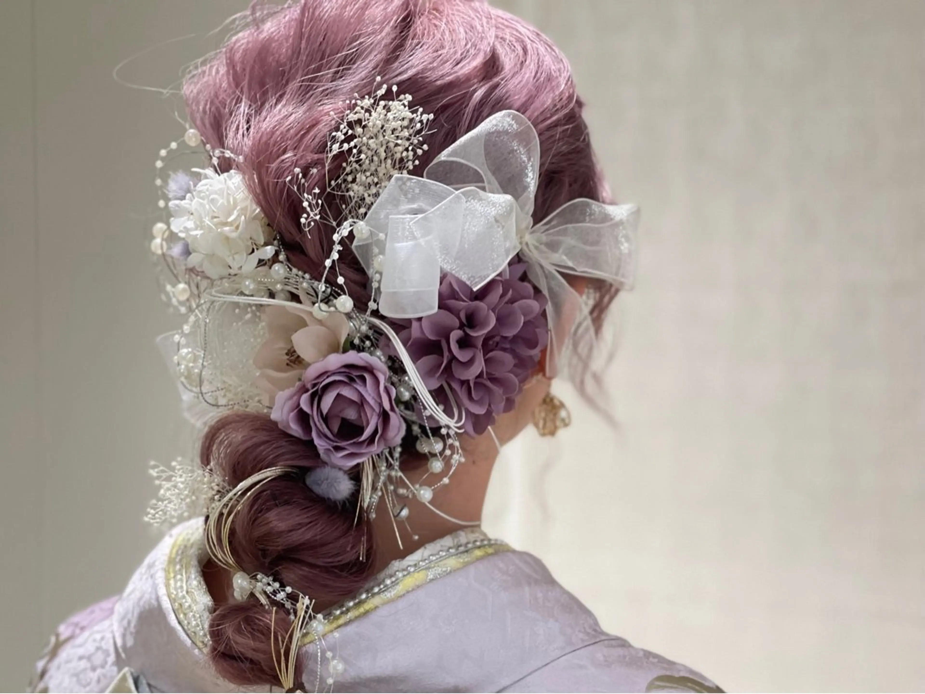 ヘアアレンジ 成人式 卒業式のヘアスタイル Meili メイリのマツエク・マツパデザイン