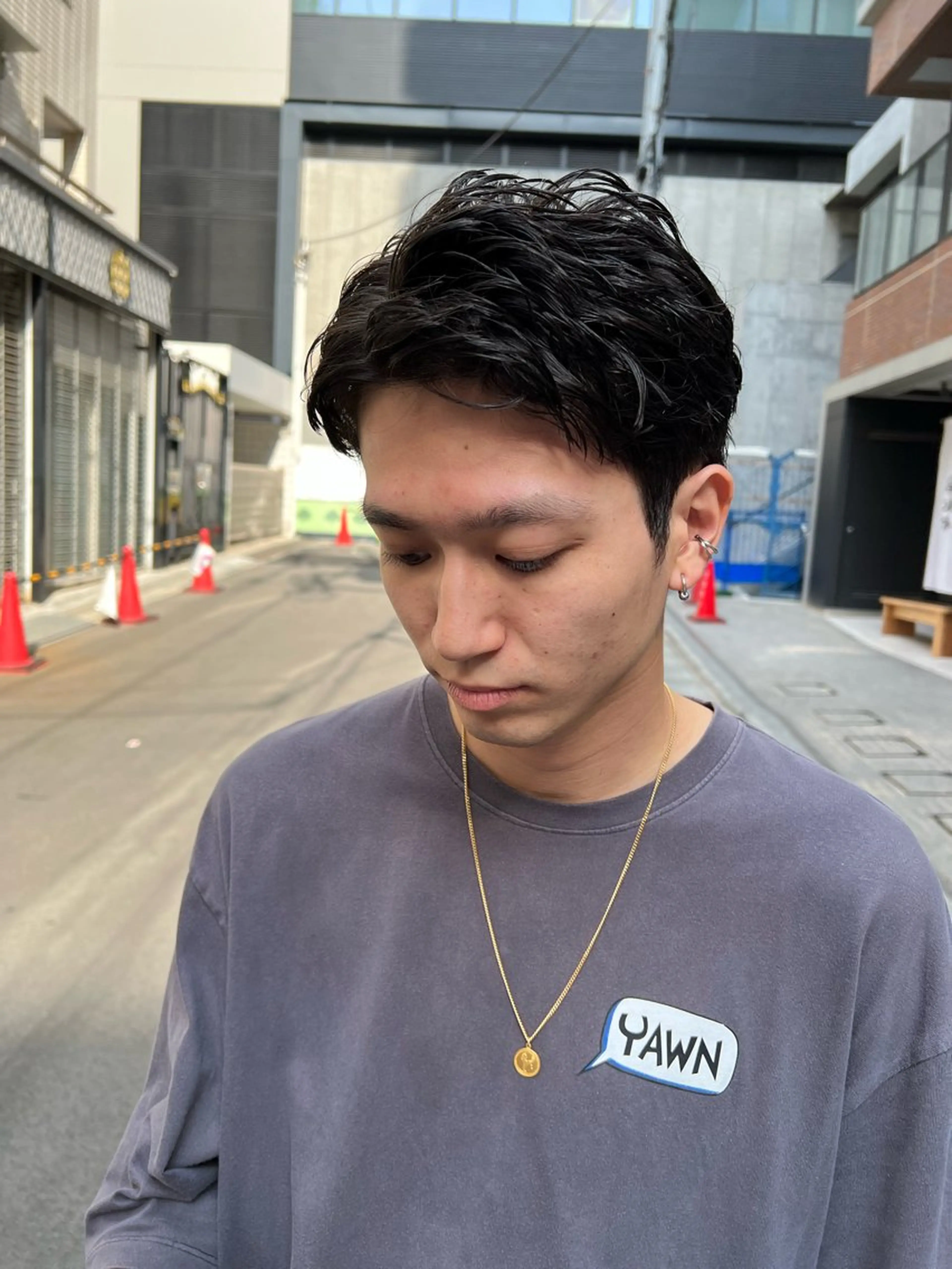 ショート パーマ メンズ fifth JINGUMAE所属・波巻きスパイラルパー マ/シャドウパーマ駿のヘアスタイル