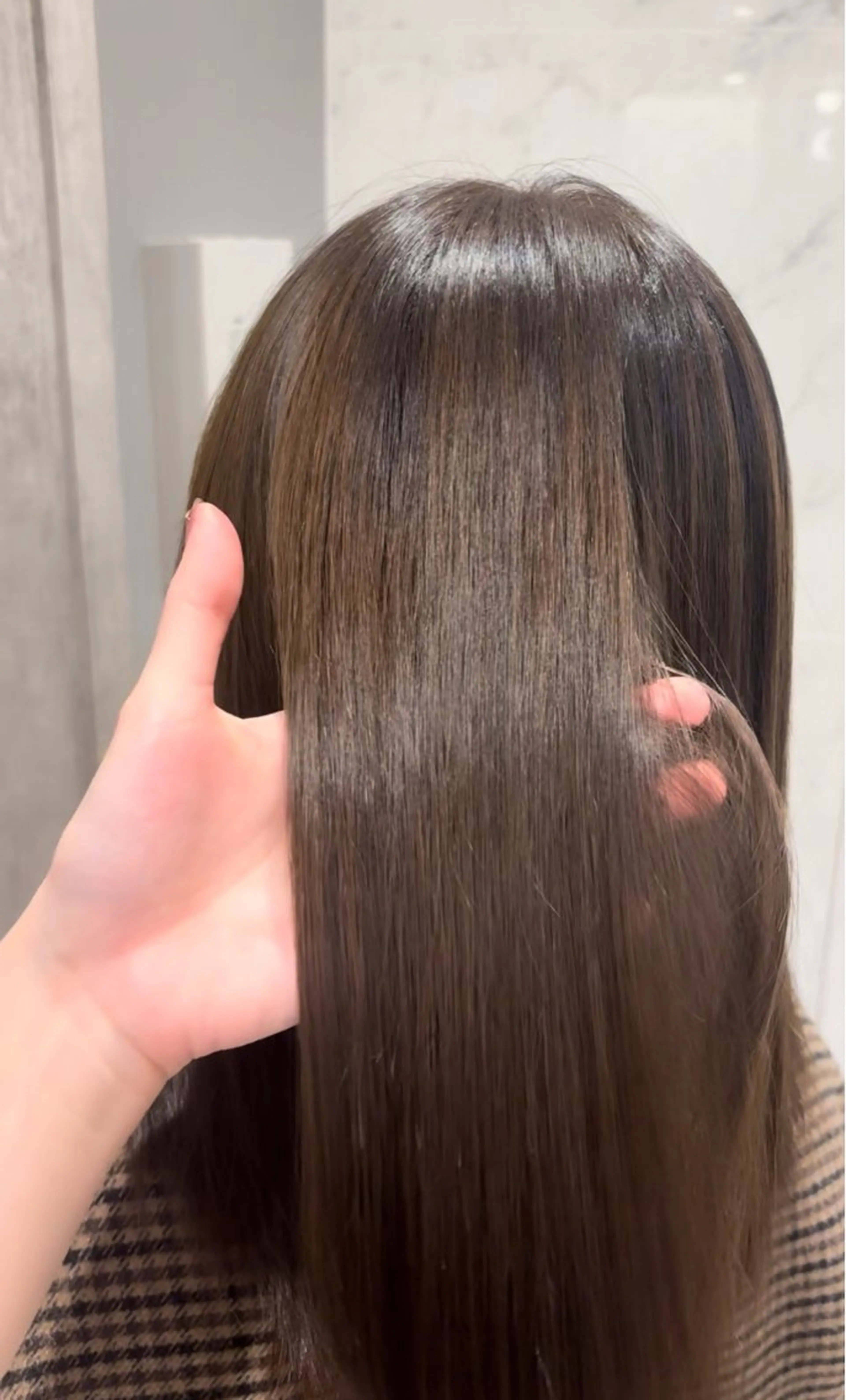 🌙カット+ストレート（縮毛矯正）+Aujua高保湿トリートメント+marbb（マイクロバブル）の写真