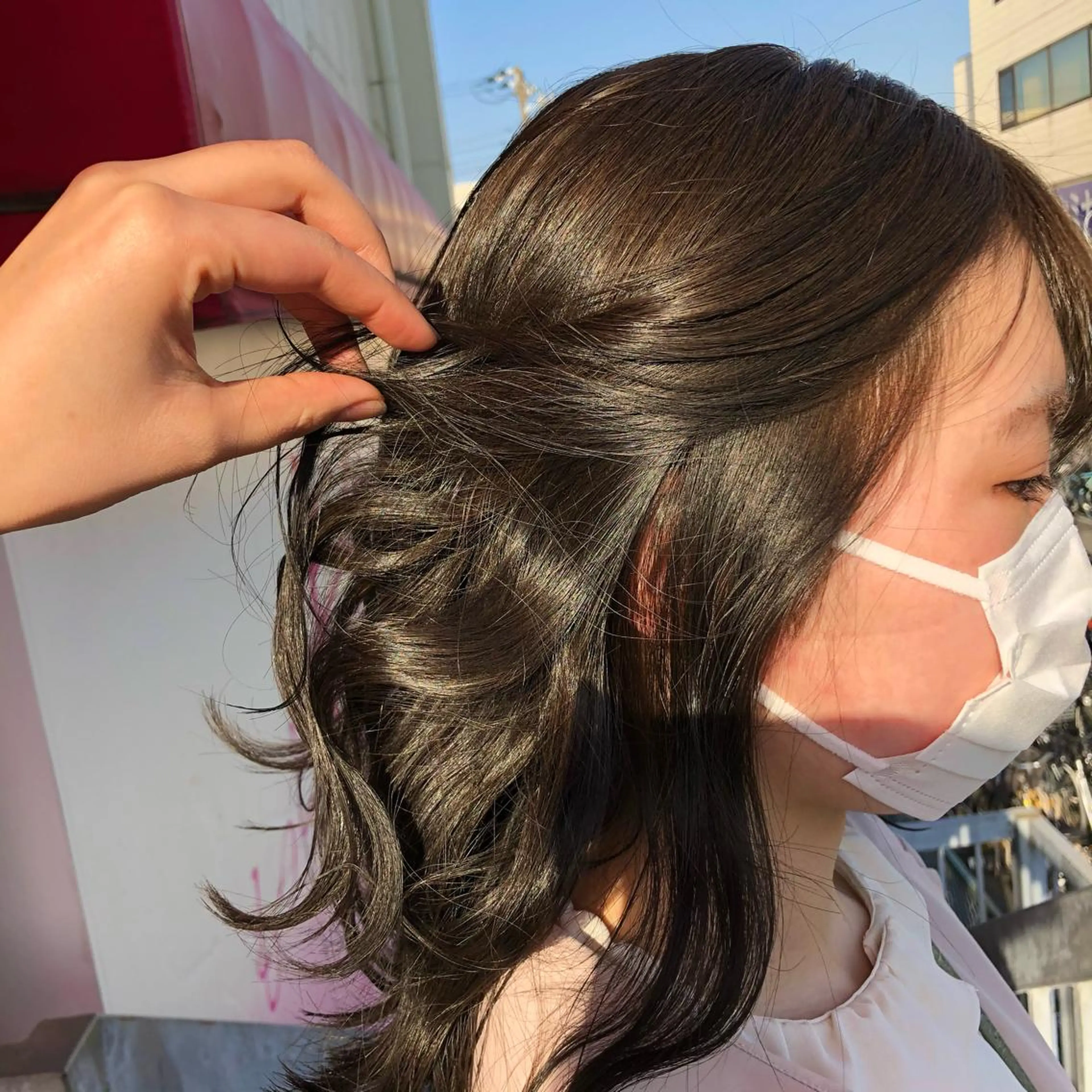 セミロング カラー ブリーチ 透明感カラー ブリーチなしカラー 似合わせ＆予防美容 飯島   知花💐のその他イメージ