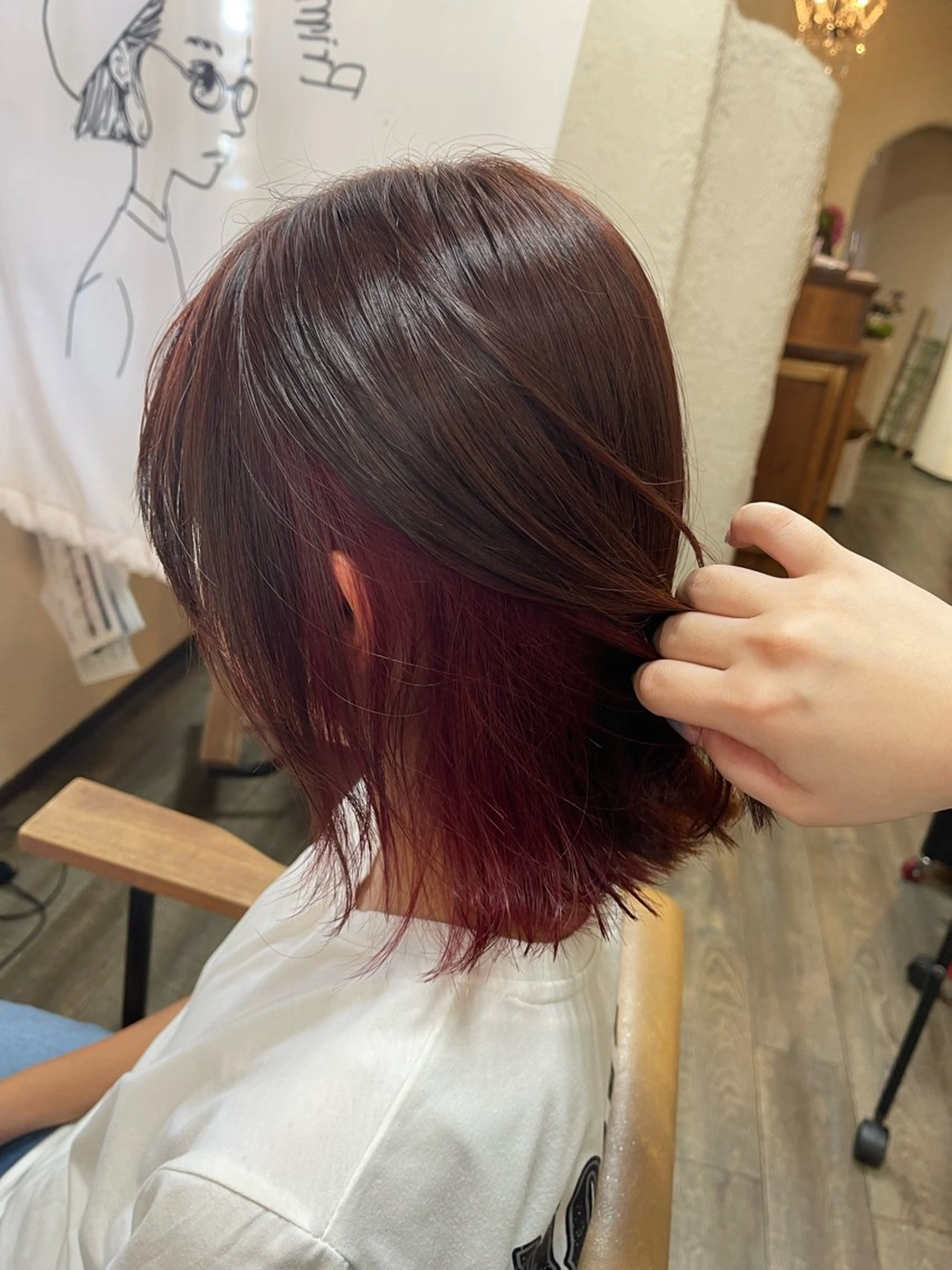 ミディアム 磧本 祐里恵のヘアスタイル