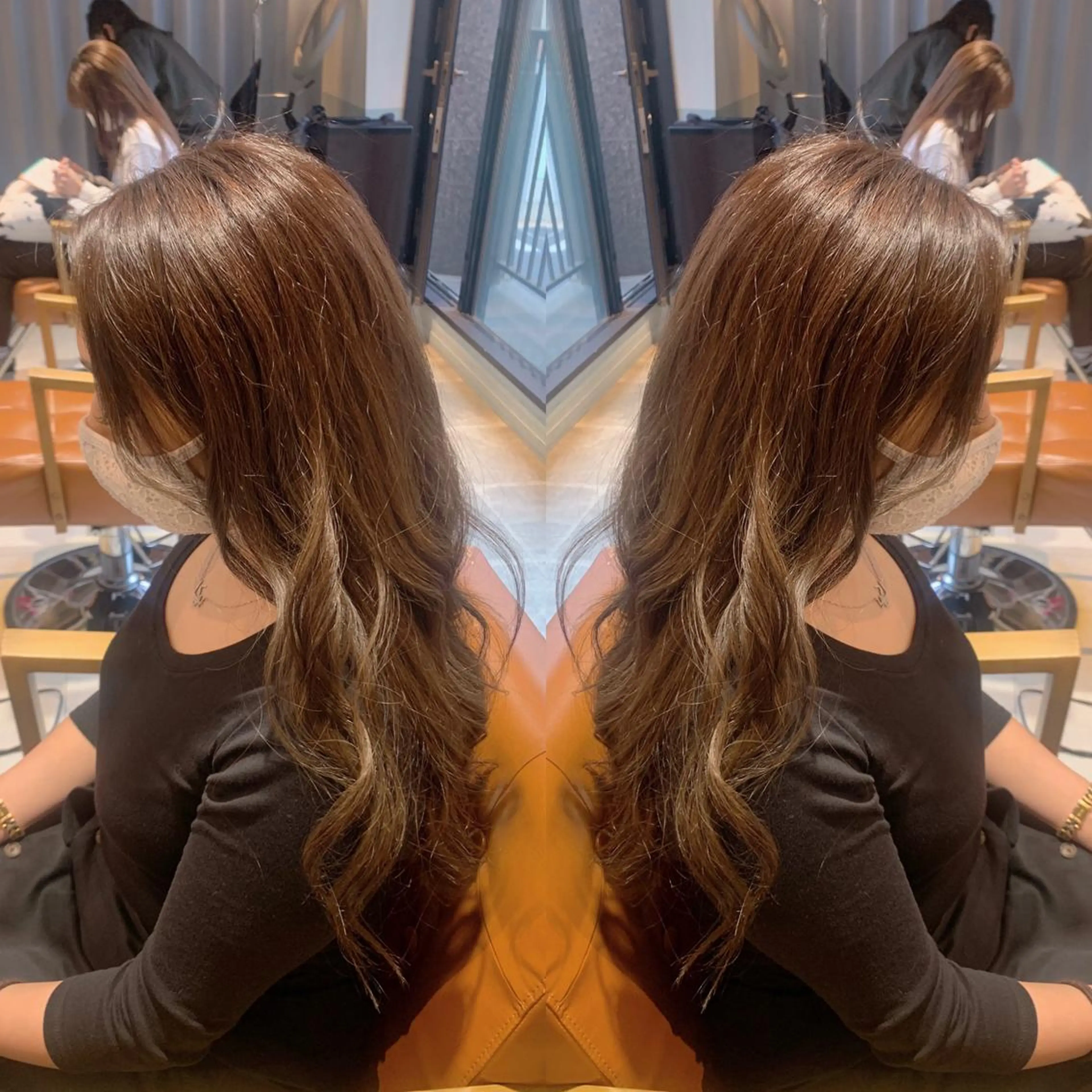 ロング カラー ベージュカラー オリーブベージュ 韓国🇰🇷 ✂︎hair 内田愛のヘアスタイル