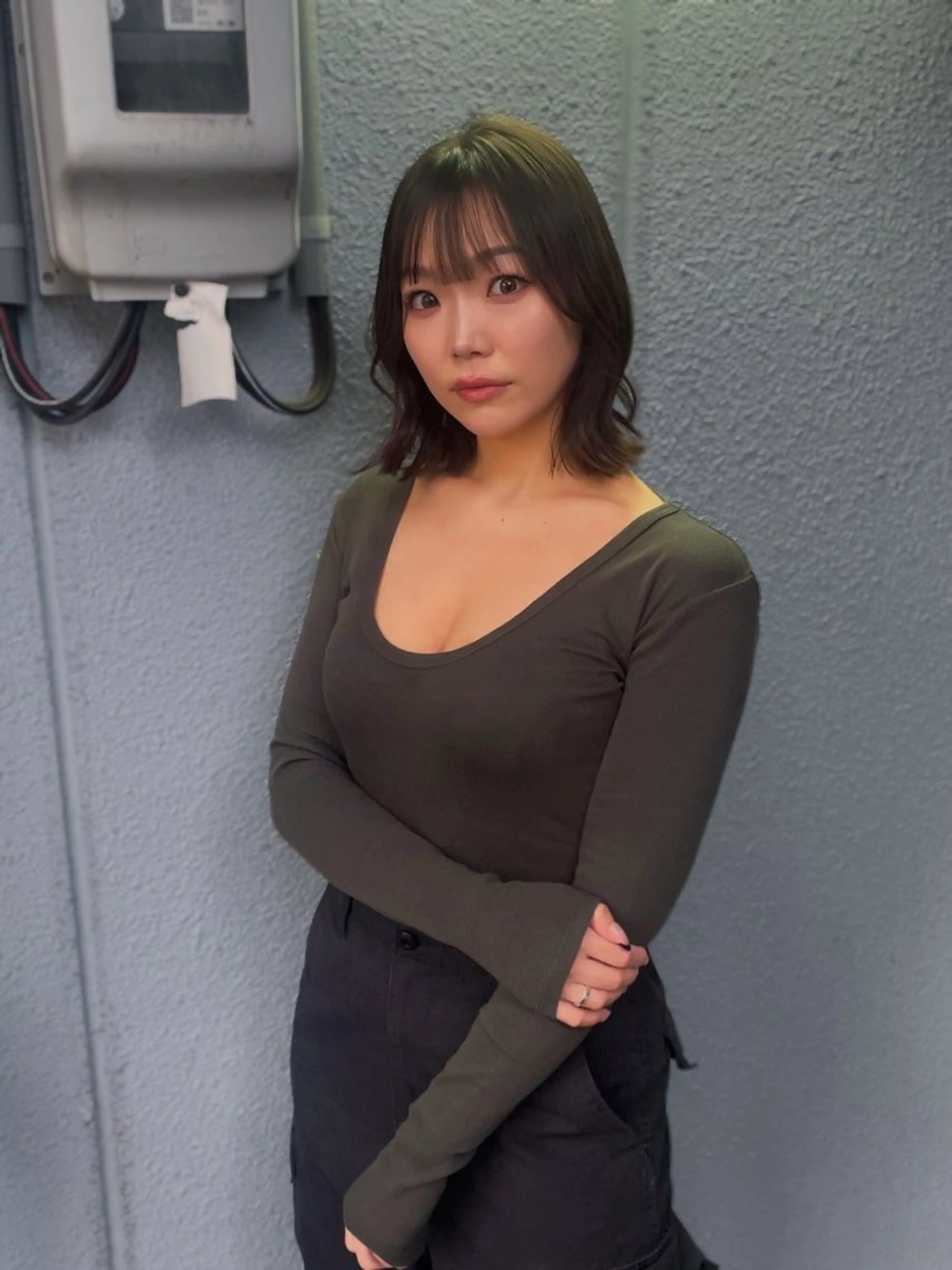 ミディアム カラー 透明感カラー ボブ メンズ特化/お任せ可 矢場町/モモコ🍑のヘアスタイル