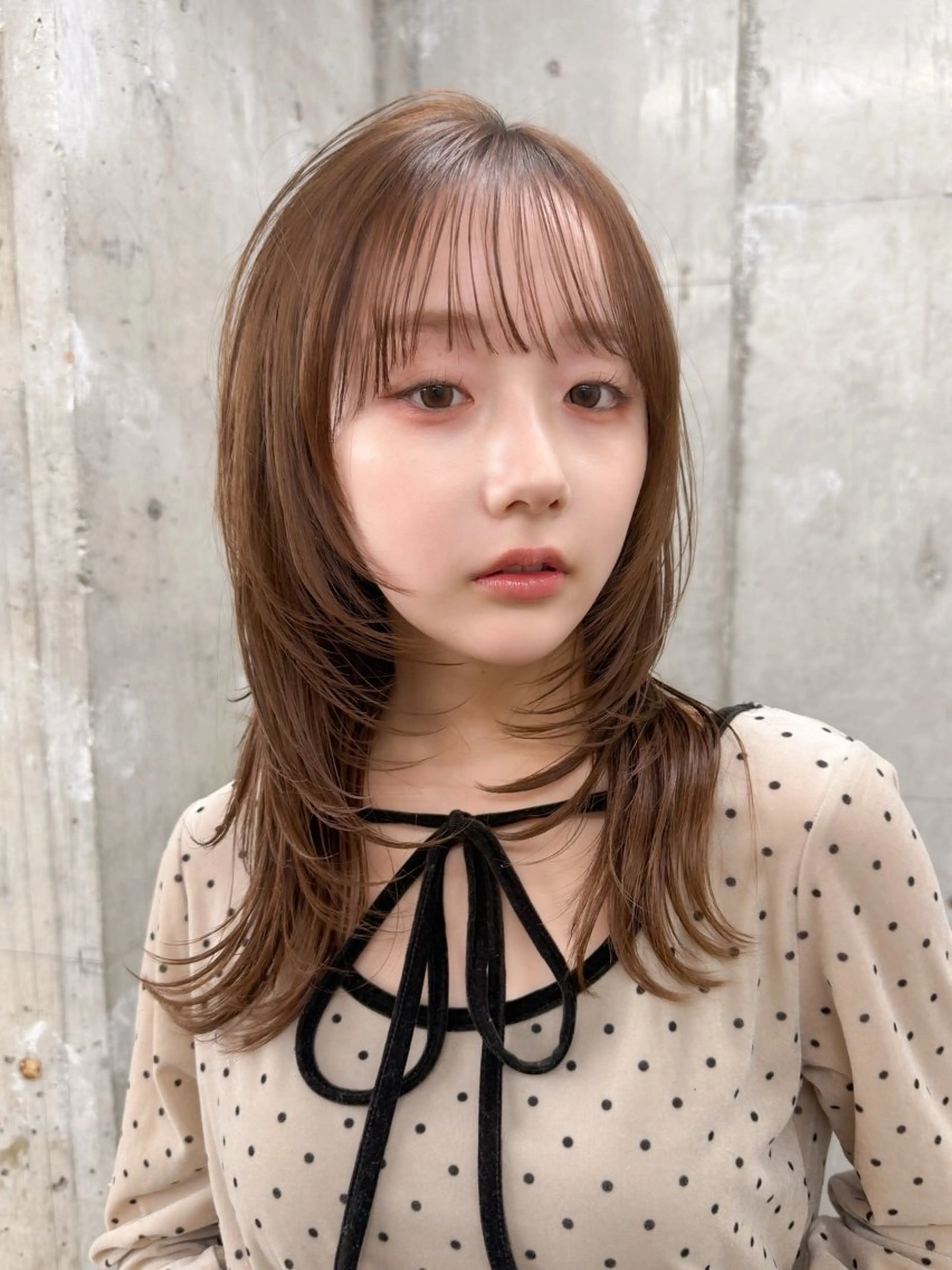 ミディアム カラー カット ヘアカラー トリートメント ヘッドスパ 🪐レイヤー/美髪 カラー/加野彩果🪐のヘアスタイル