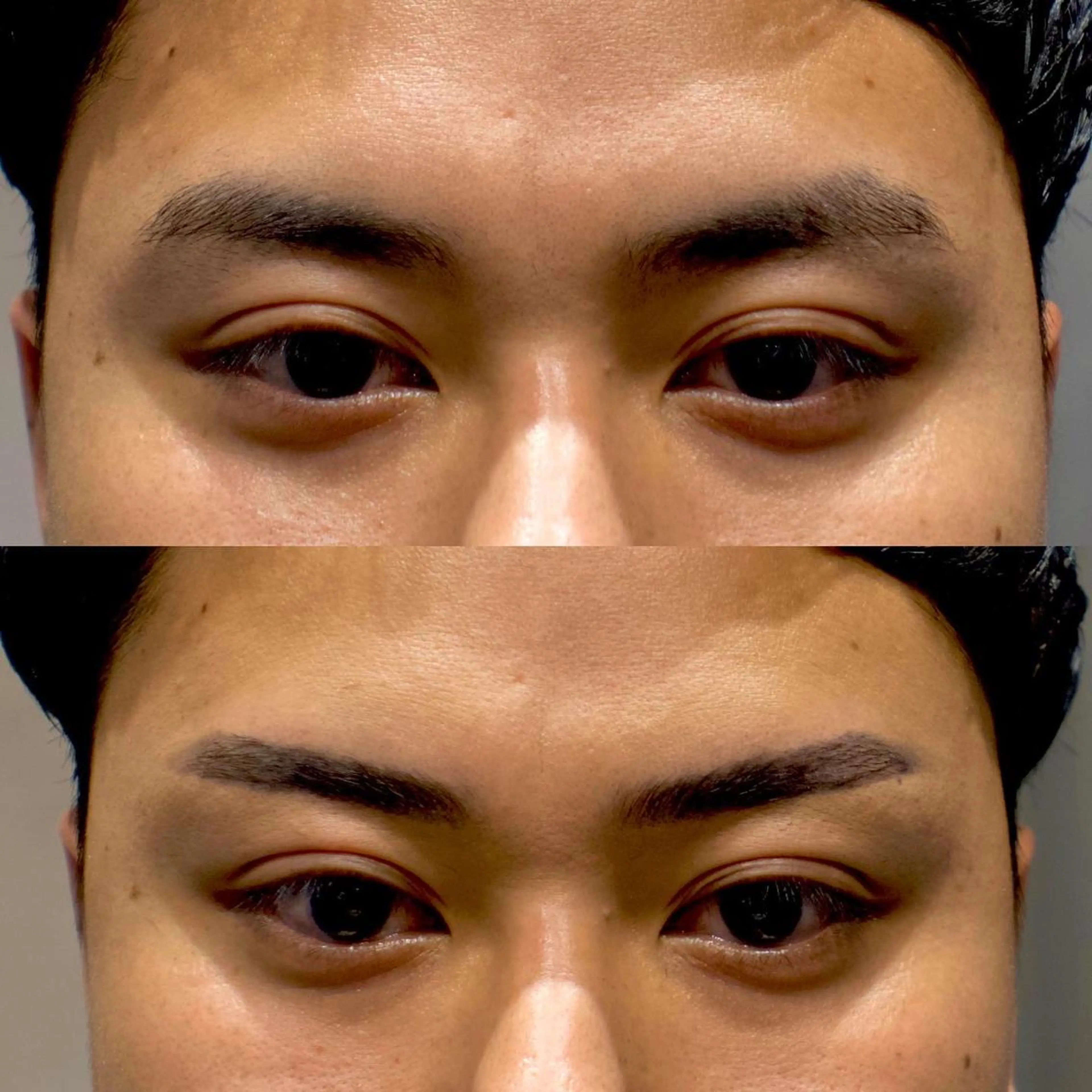 ショート メンズ アイブロウ センターパート フェードカット メンズパーマ スキンフェード メンズアイブロウ ワックス脱毛 眉カット その他(アイブロウ) メンズ眉毛ワックス 青山英憲のヘアスタイル