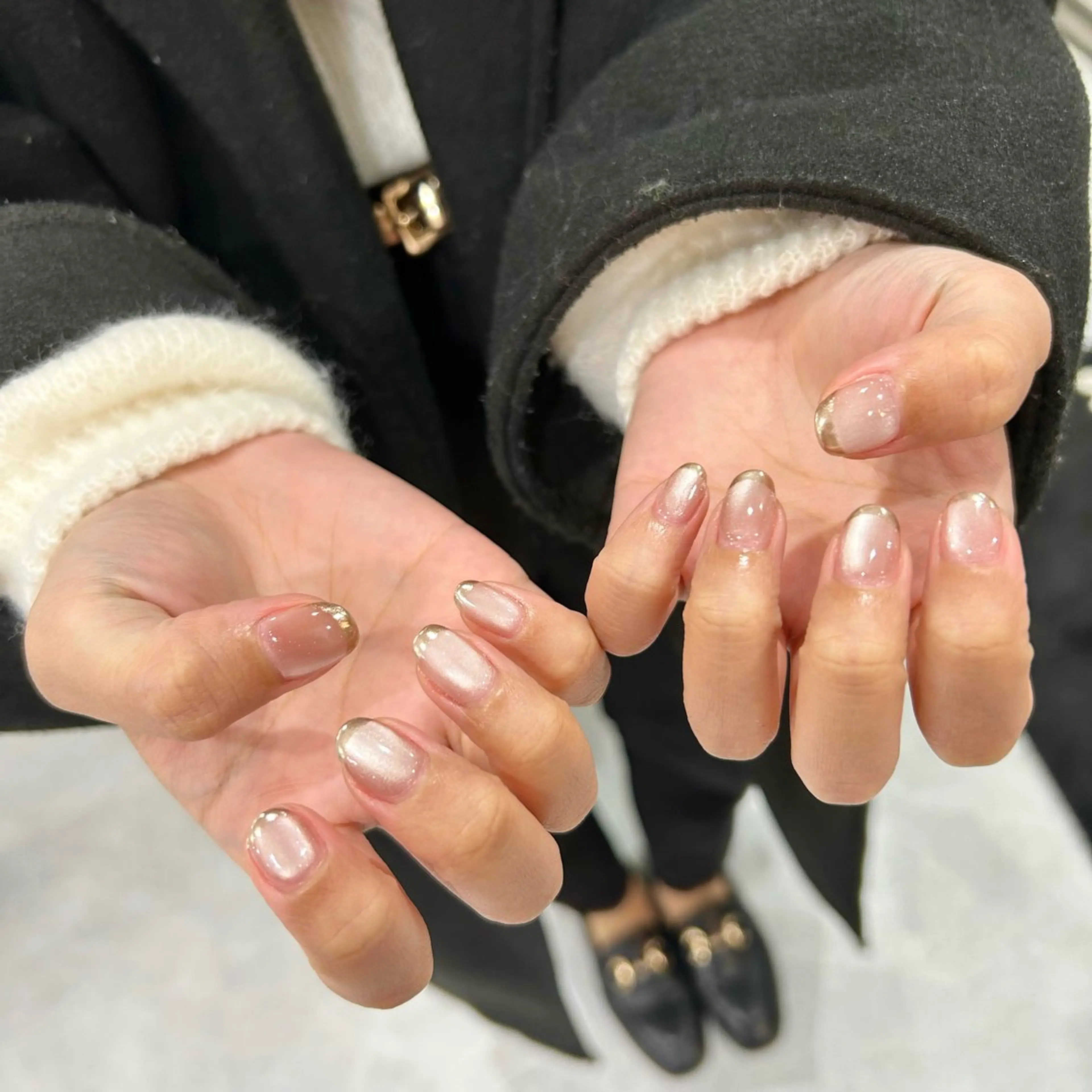 ネイル フレンチネイル ミラーネイル ハンドネイル RYO ／Amourのネイルデザイン