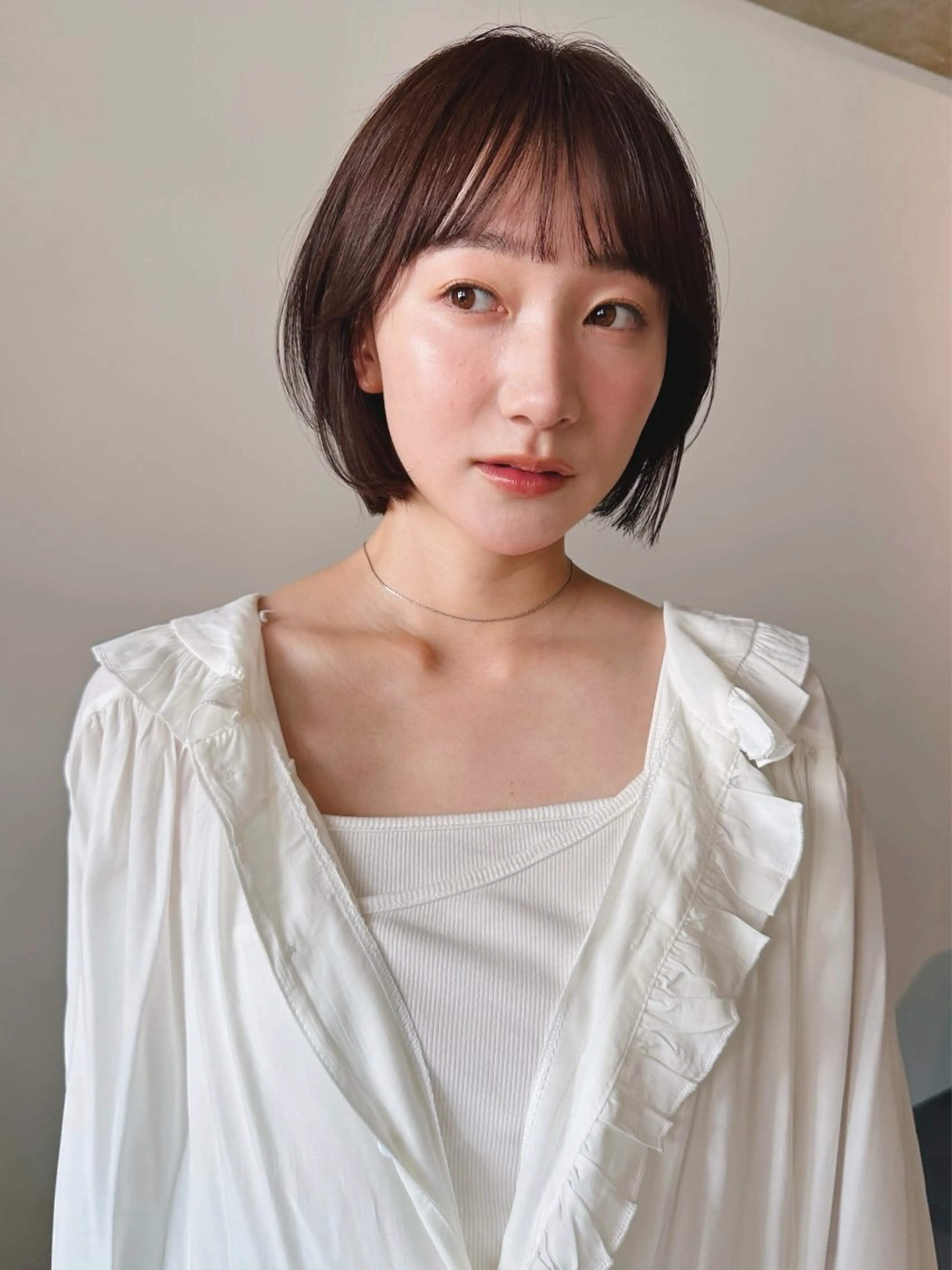 ショート カラー パーマ 🫧小顔×似合わせ× 透明感カラー🫧のヘアスタイル