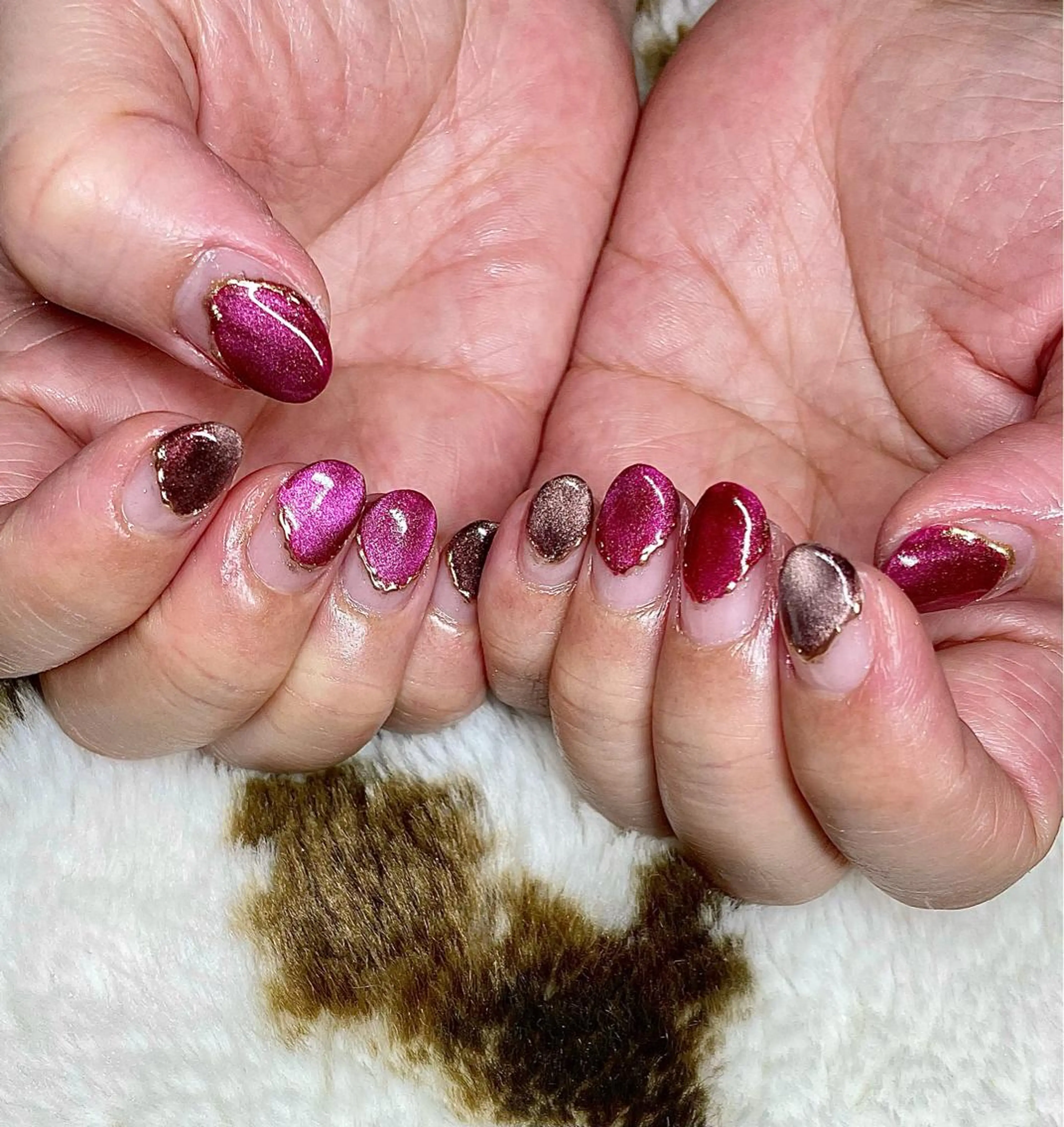 ショート カラー パーマ ヘアアレンジ メンズ キッズ ネイル マツエク・マツパ マグネットネイル ミラーネイル ハンドネイル ハンドケア nail&eye Aoのマツエク・マツパデザイン