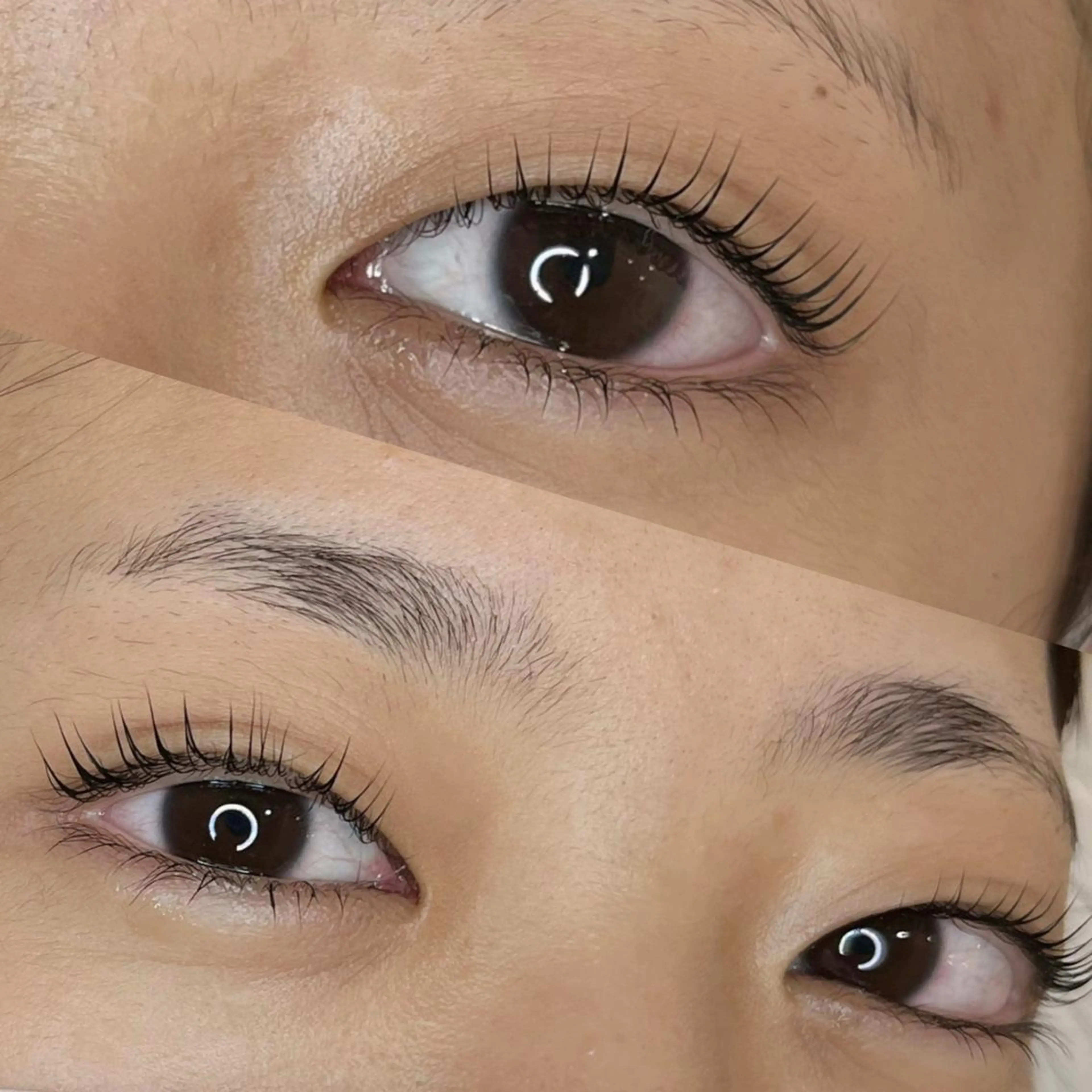 パリジェンヌラッシュリフト上下の写真