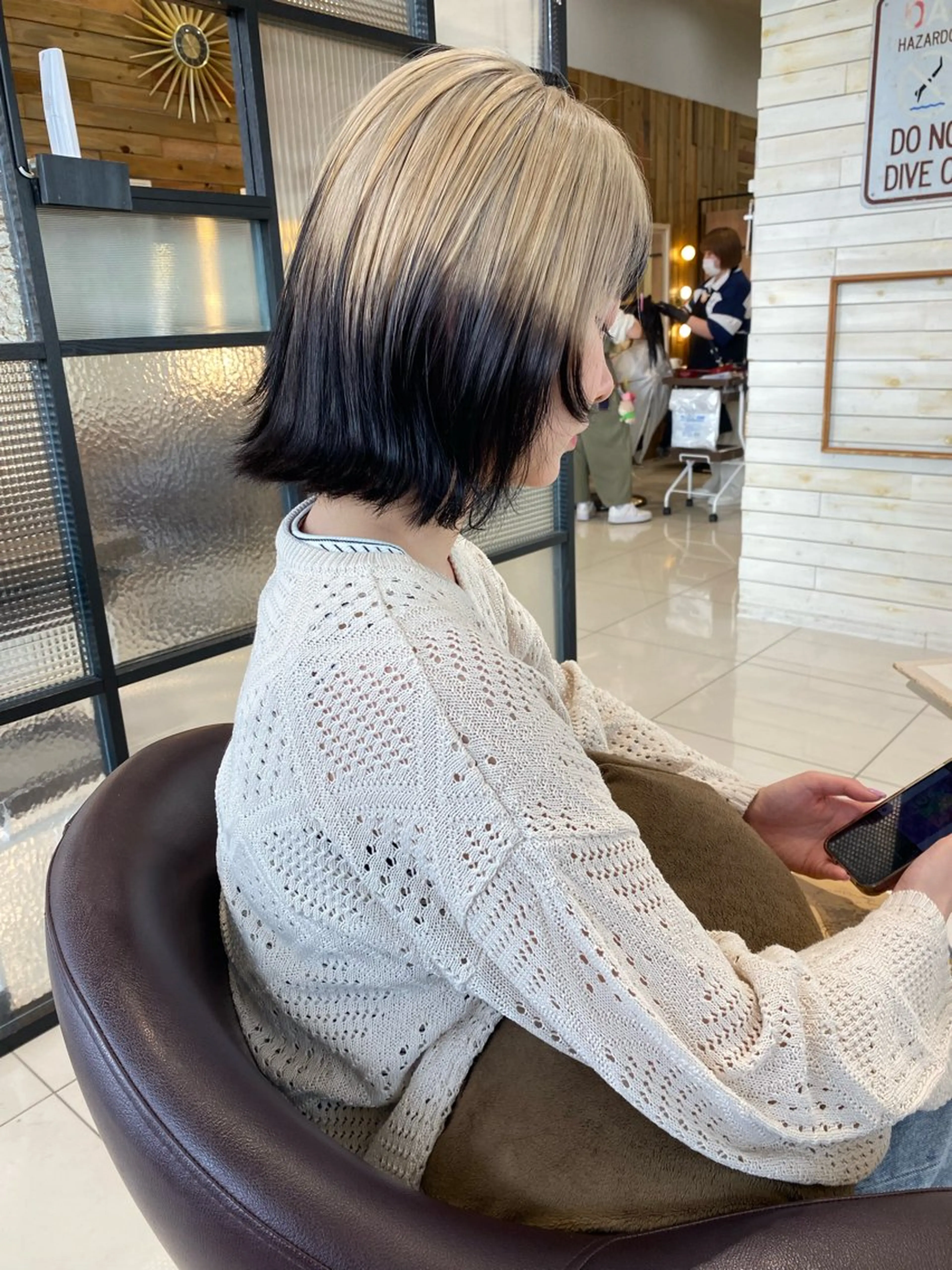 ミディアム カラー riho/ブリーチ/ デザインカラー/辻堂のヘアスタイル