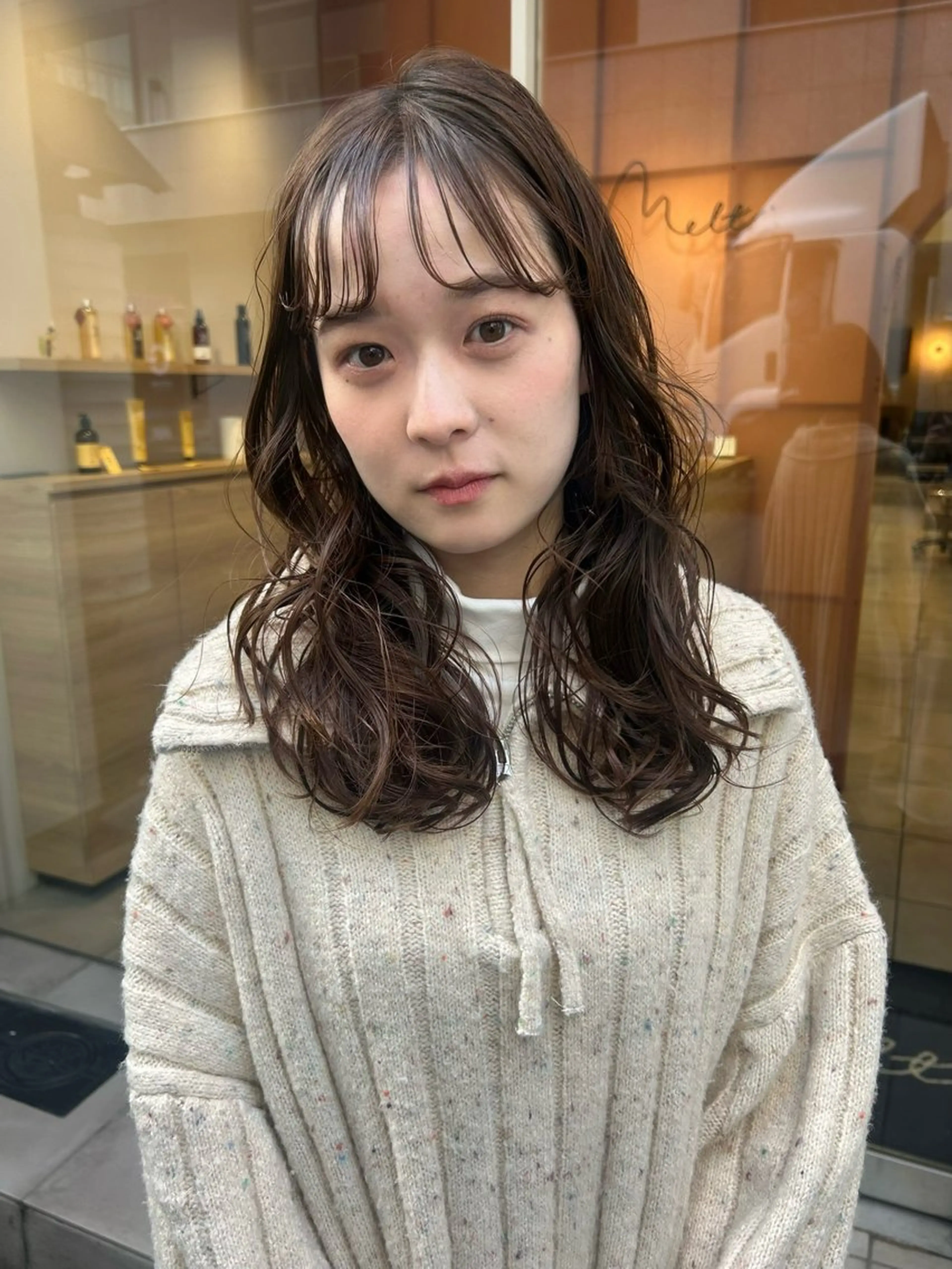 セミロング パーマ カット パーマ トリートメント hanabi / パーマのヘアスタイル