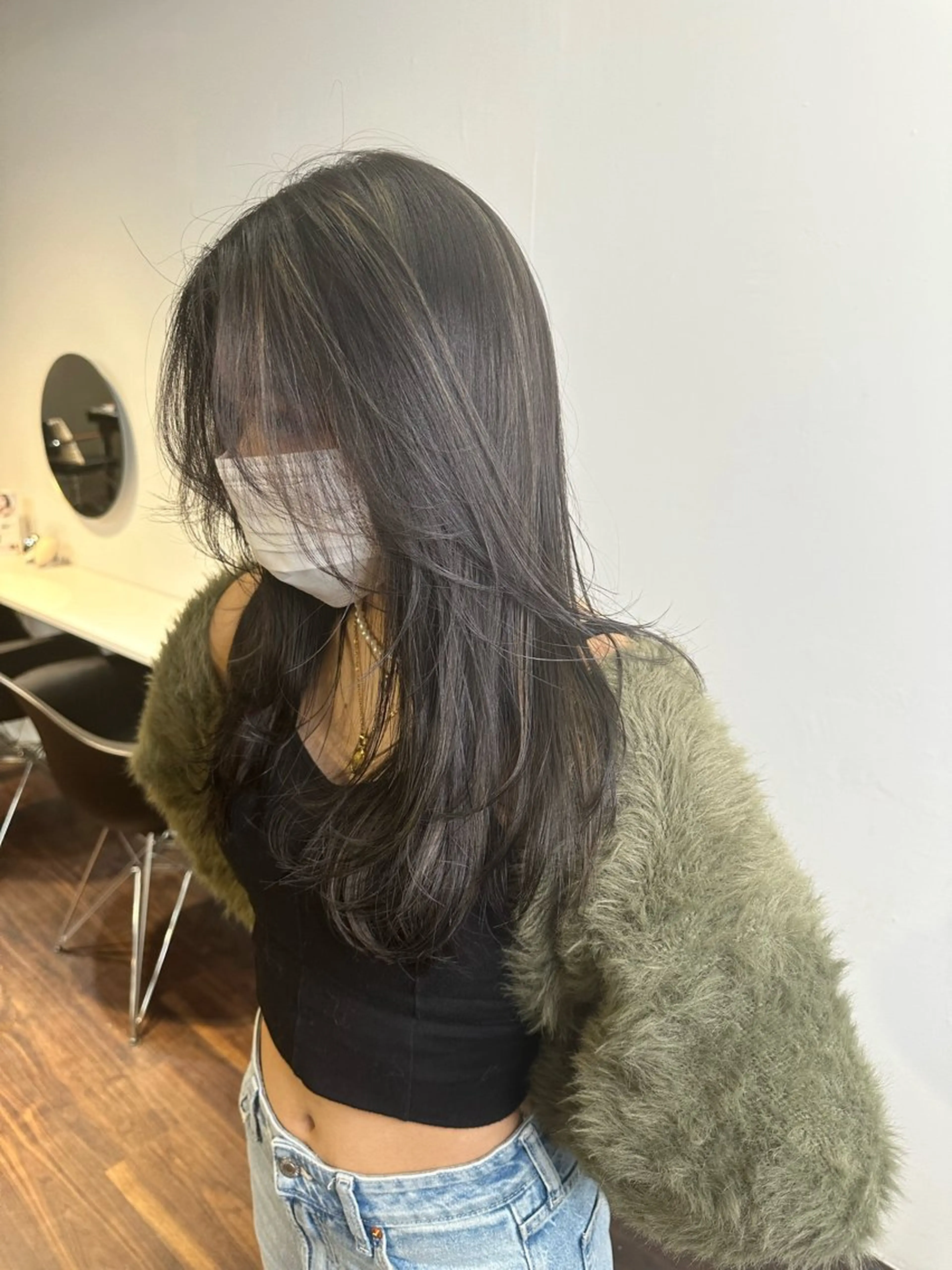 ロング カラー ハイライトカラー ハイライト レイヤーカット ワンホンヘア ケラチン/Kaitoのヘアスタイル