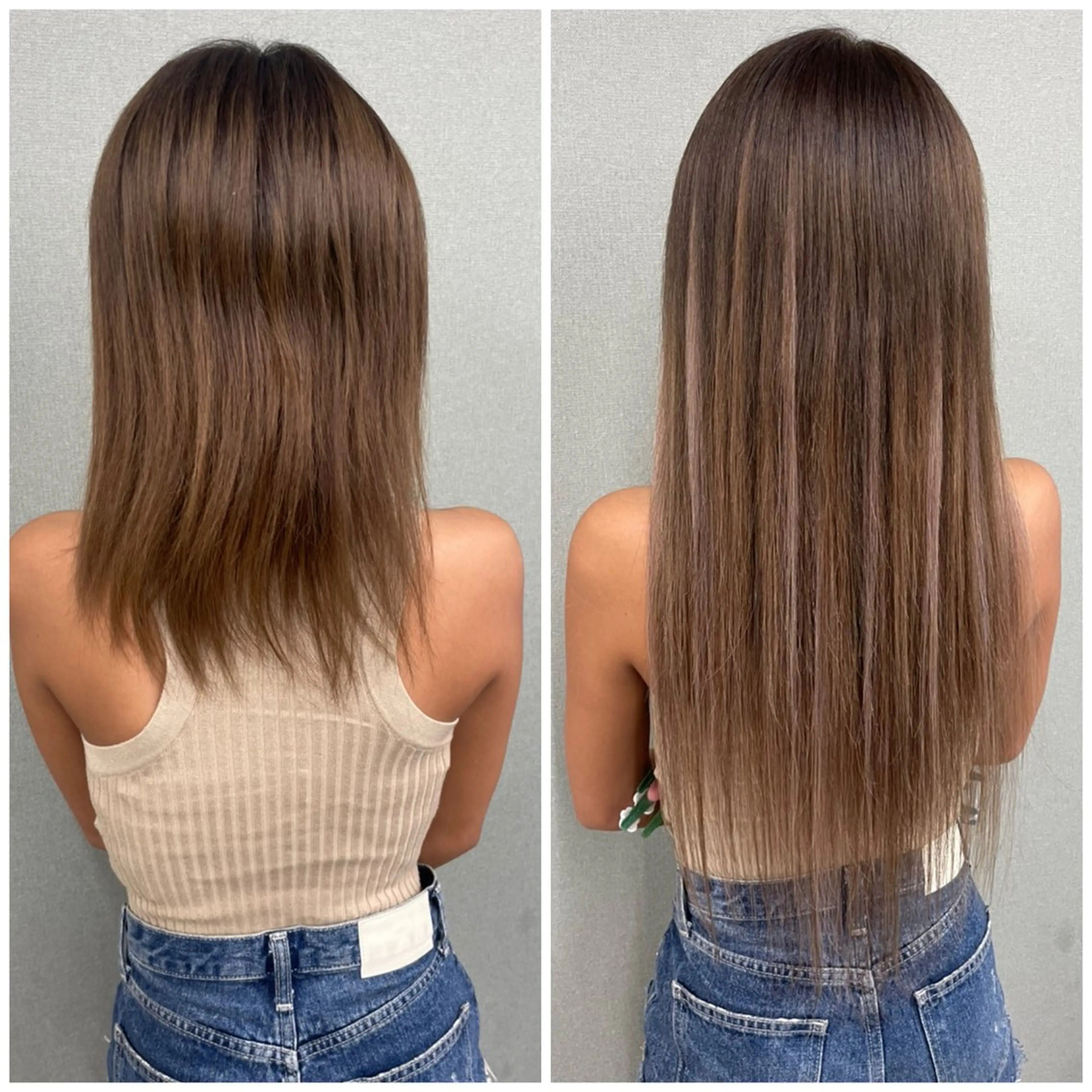 ロング エクステ ハイライト カット ヘアカラー エクステ 🦋プルエクステ ARISA🦋のヘアスタイル