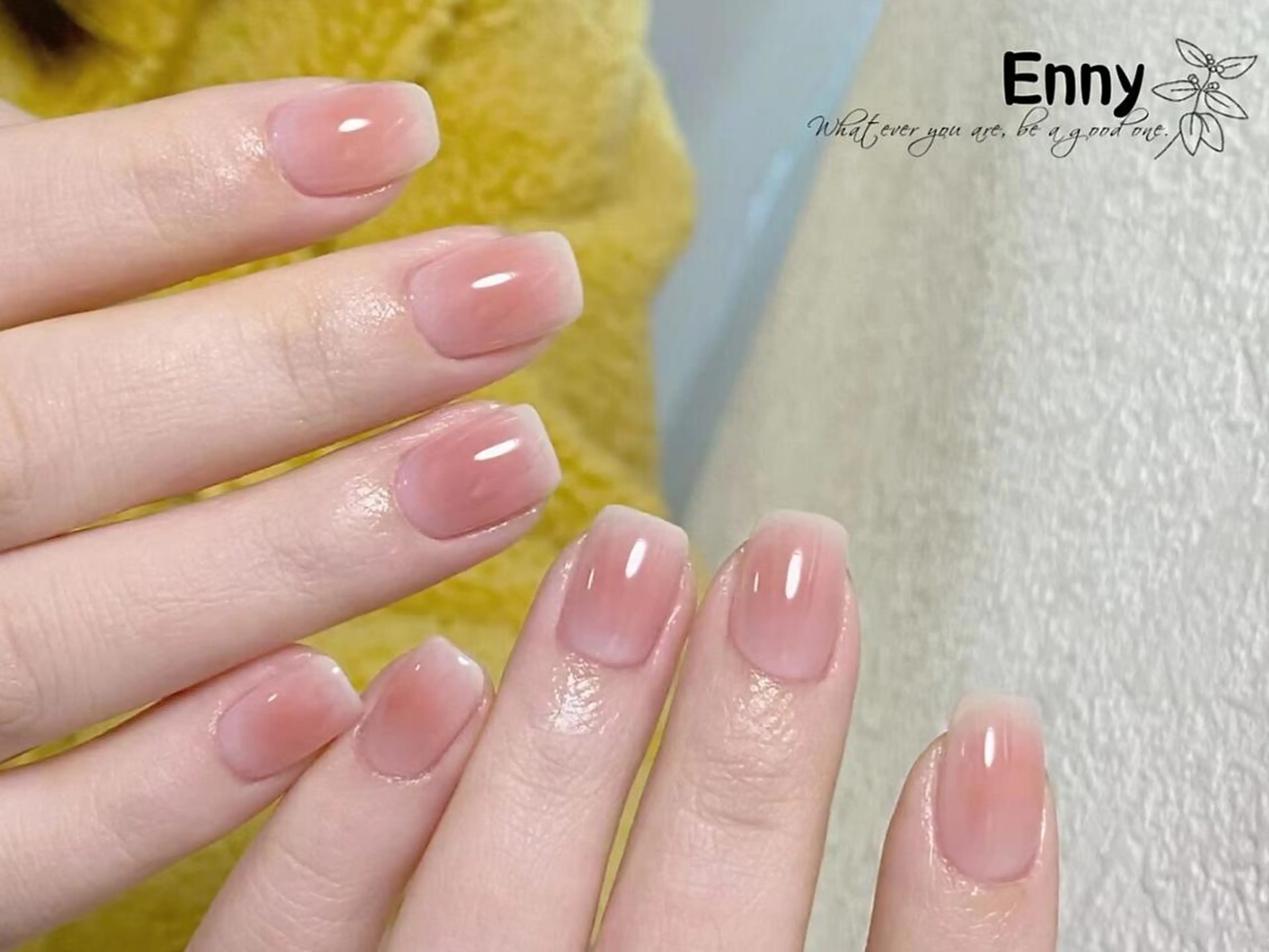 ネイル チークネイル 長さ出し フラッシュネイル フットネイル フレンチネイル Nailsalon Ennyのネイルデザイン