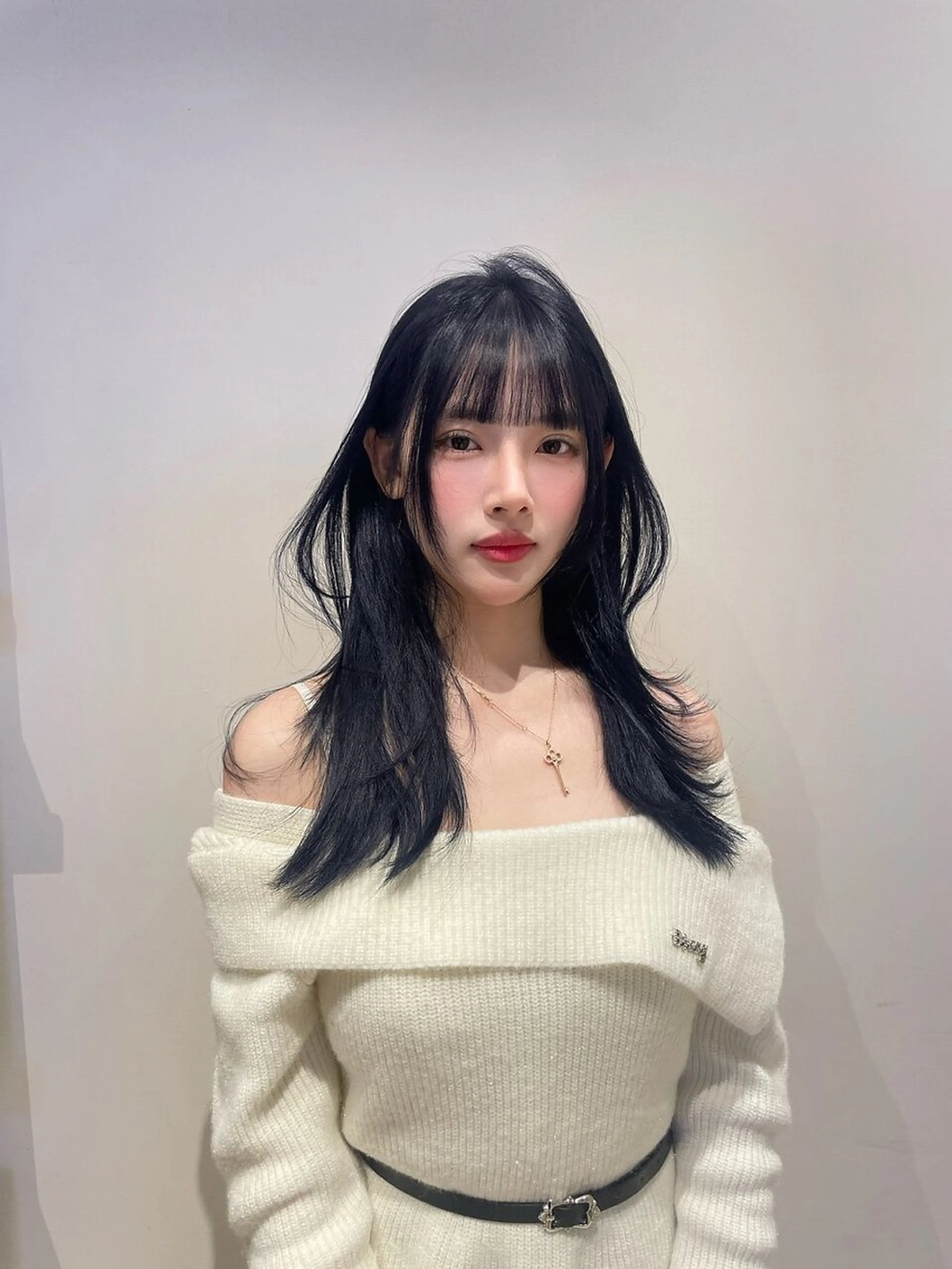 ロング カット トリートメント Maison髪質改善 レイヤー/ハイトーンのヘアスタイル