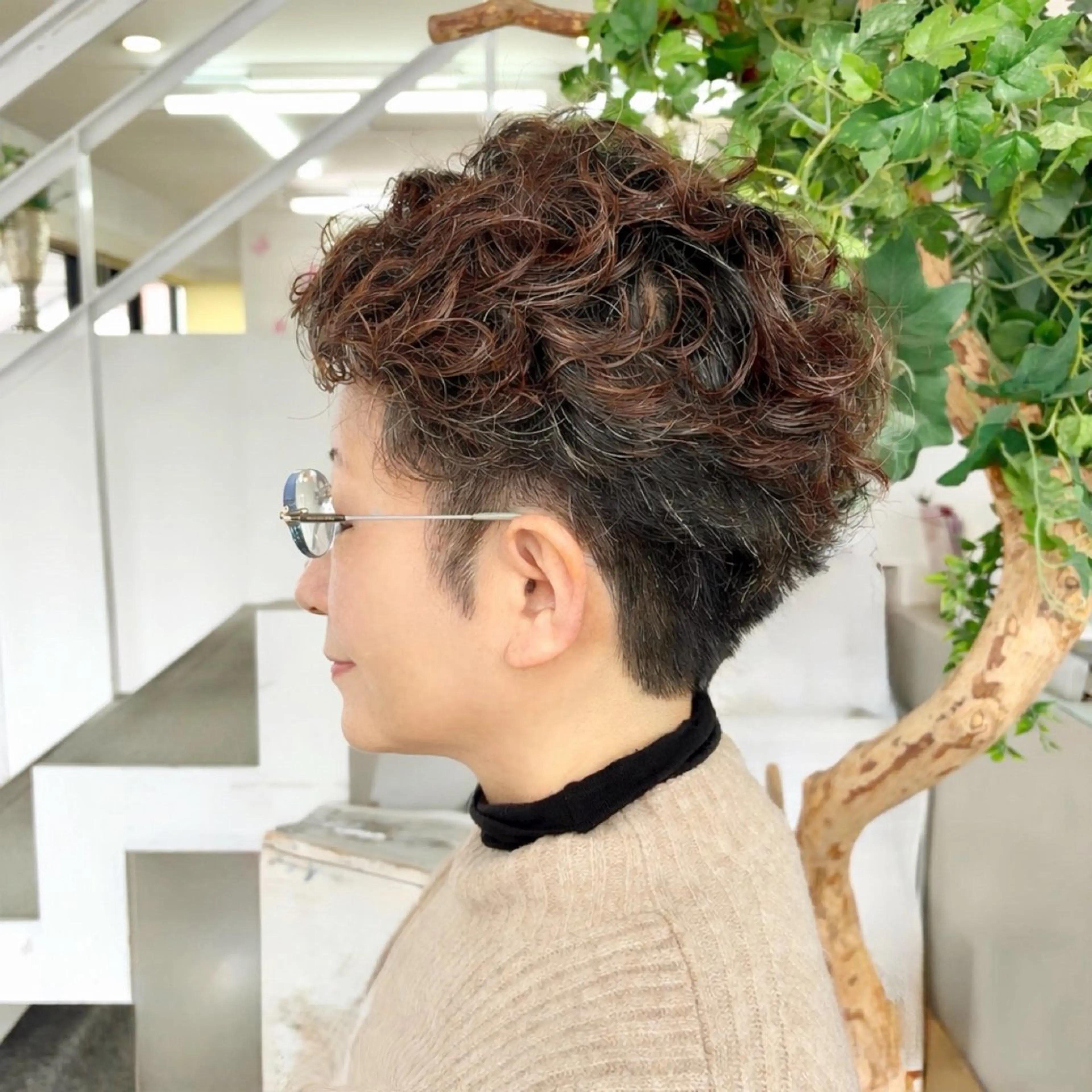 ショート パーマ カット パーマ 山田 里美のヘアスタイル