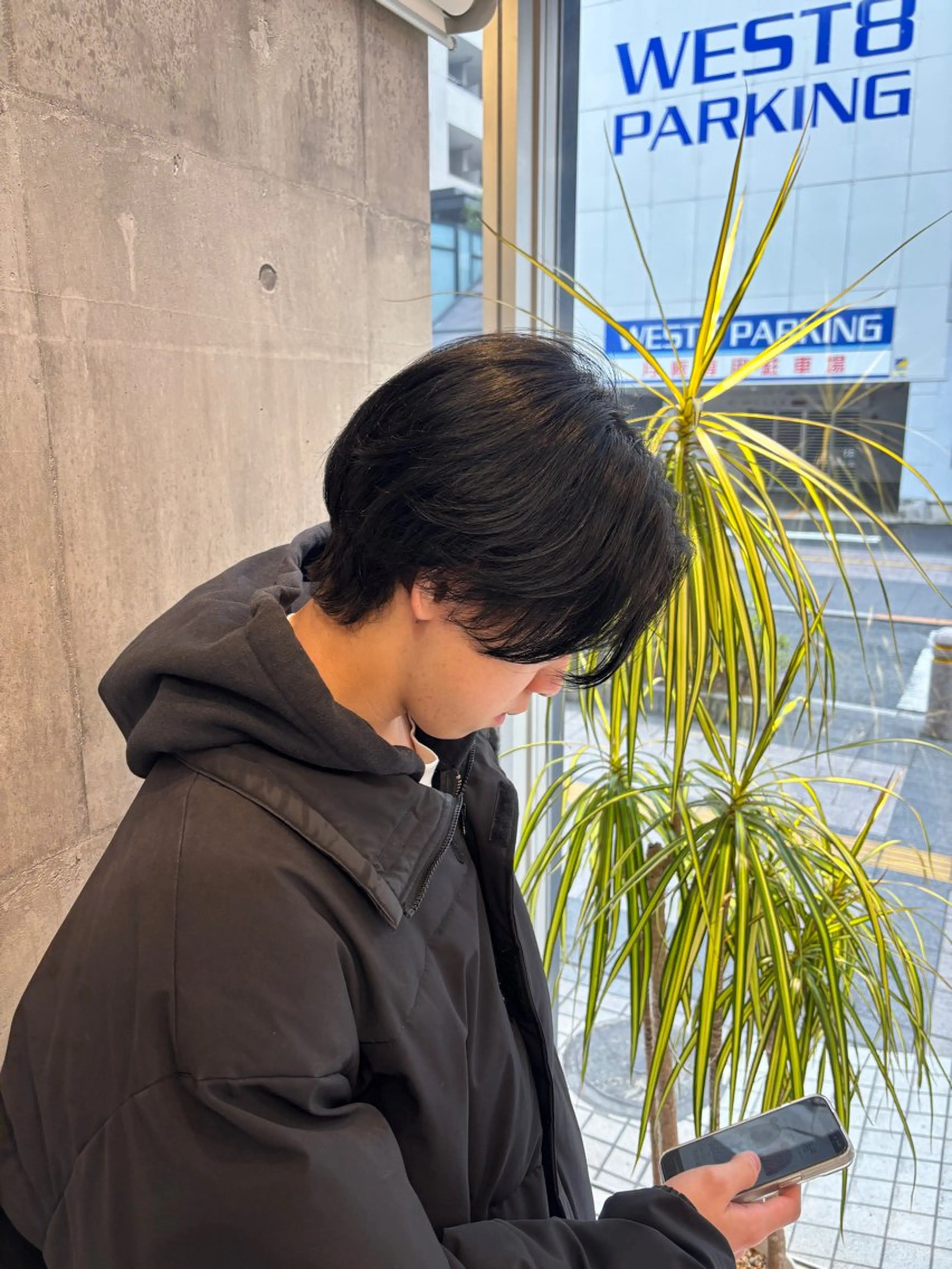 ミディアム カット カラー/メンズカット はじめのヘアスタイル