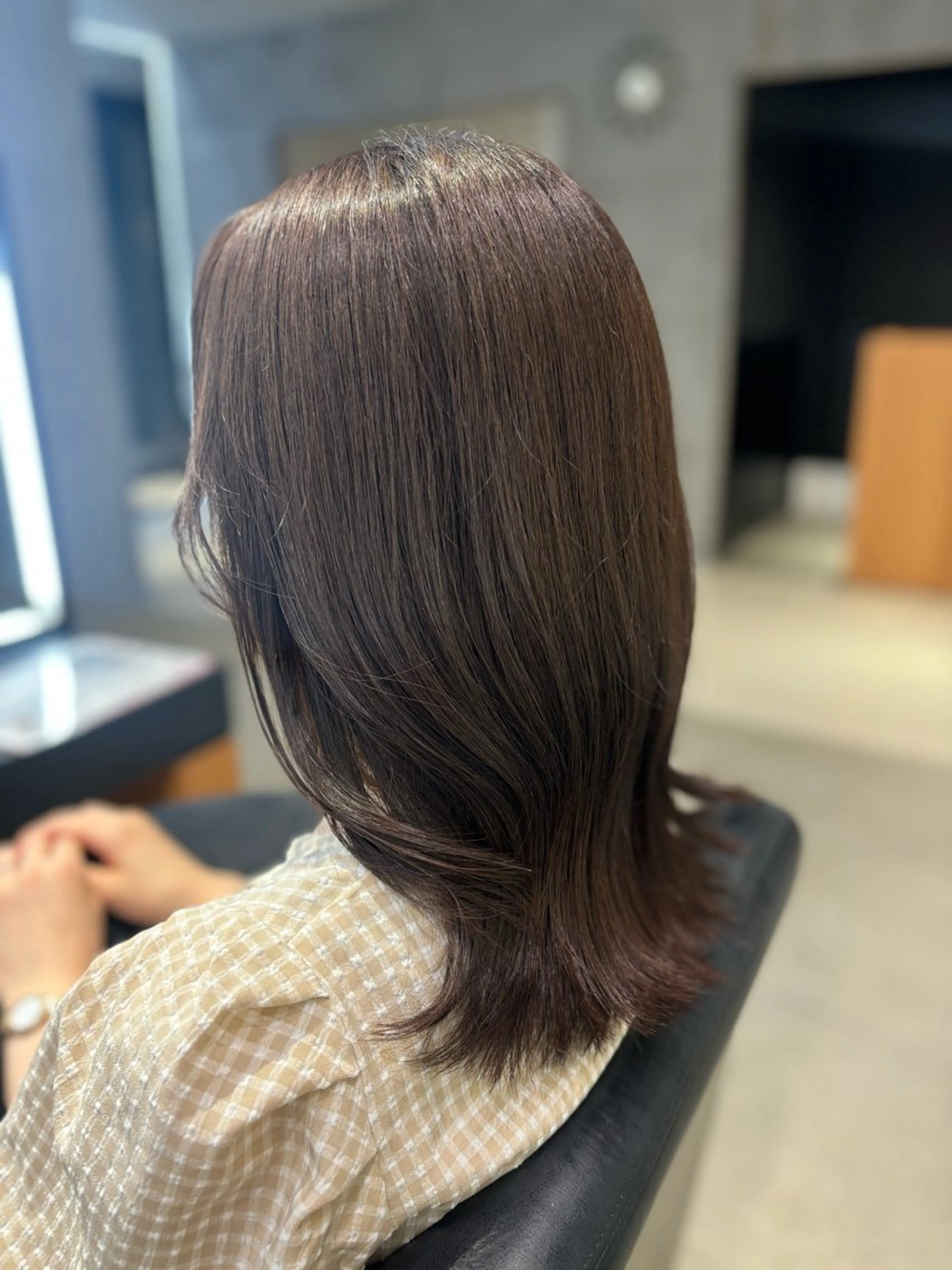 セミロング カラー 透明感カラー グレージュ 髪質改善 髪質改善/伏見 RABU(ému)のヘアスタイル