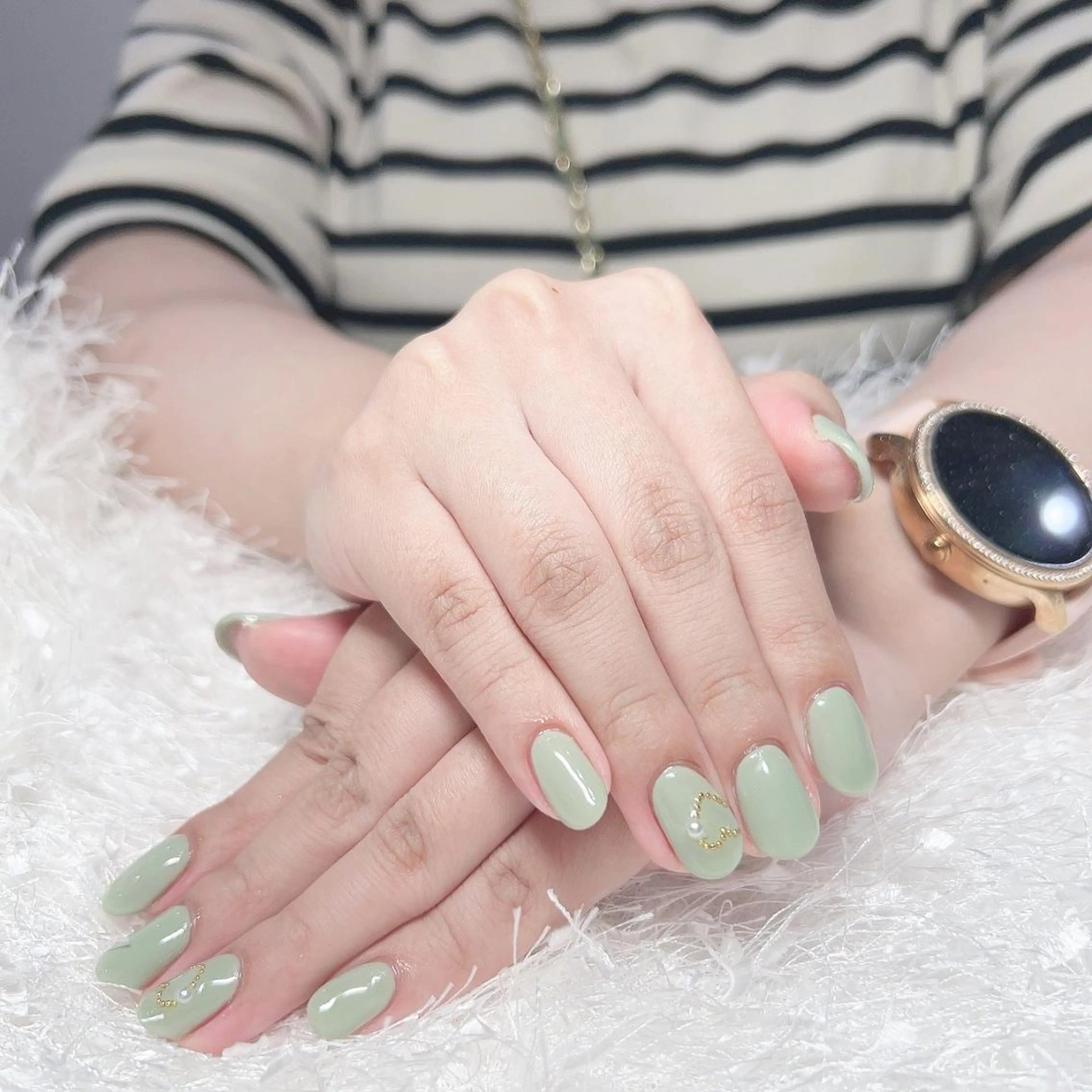 ネイル 長さ出し ジェルネイル ハート 韓国ネイル ラメ(グリッター) ハンドネイル Nail&eye Belire 新宿のネイルデザイン