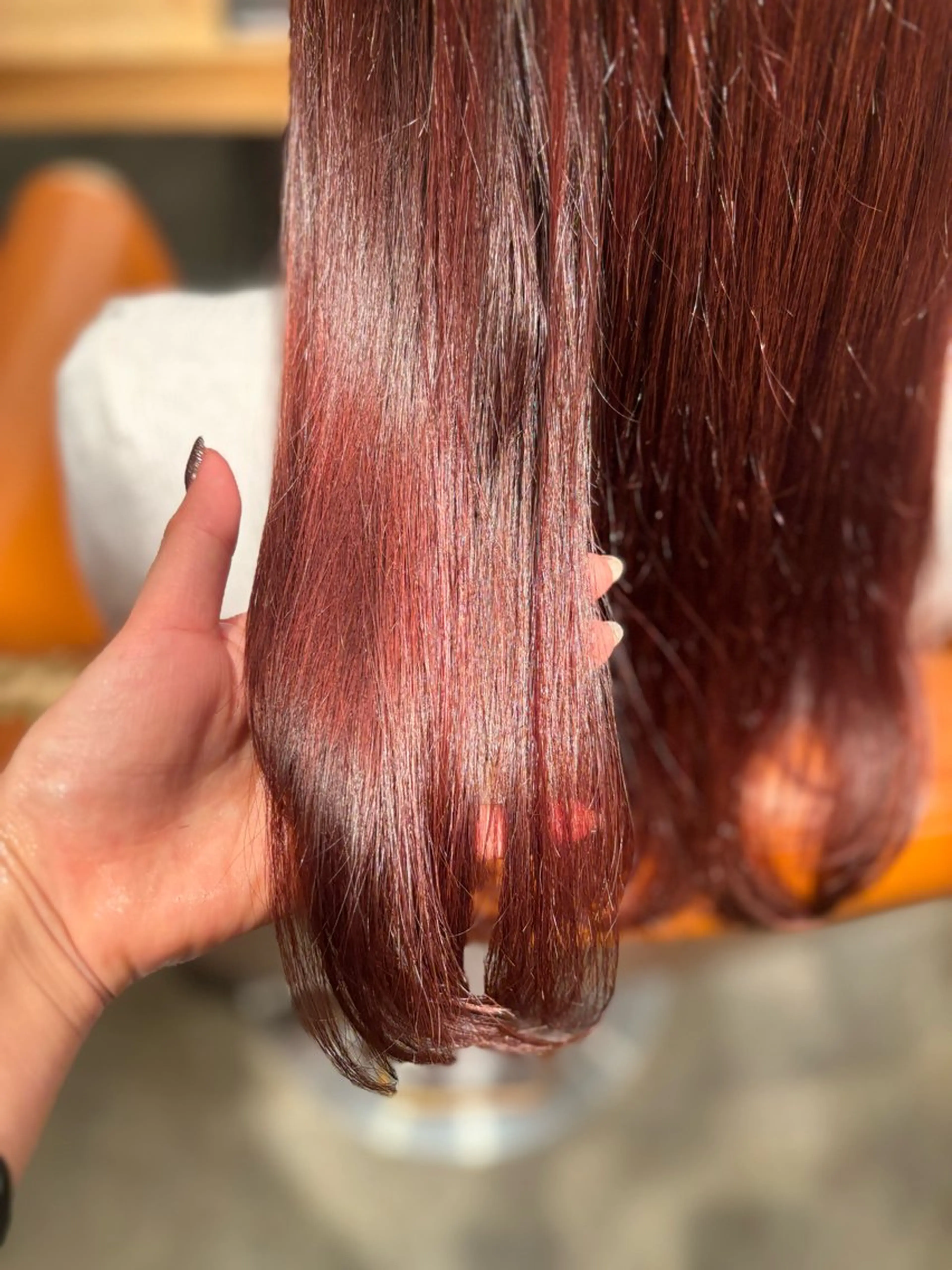 セミロング カラー ピンクカラー 髪質改善カラー ベージュ🤎YUMEのヘアスタイル