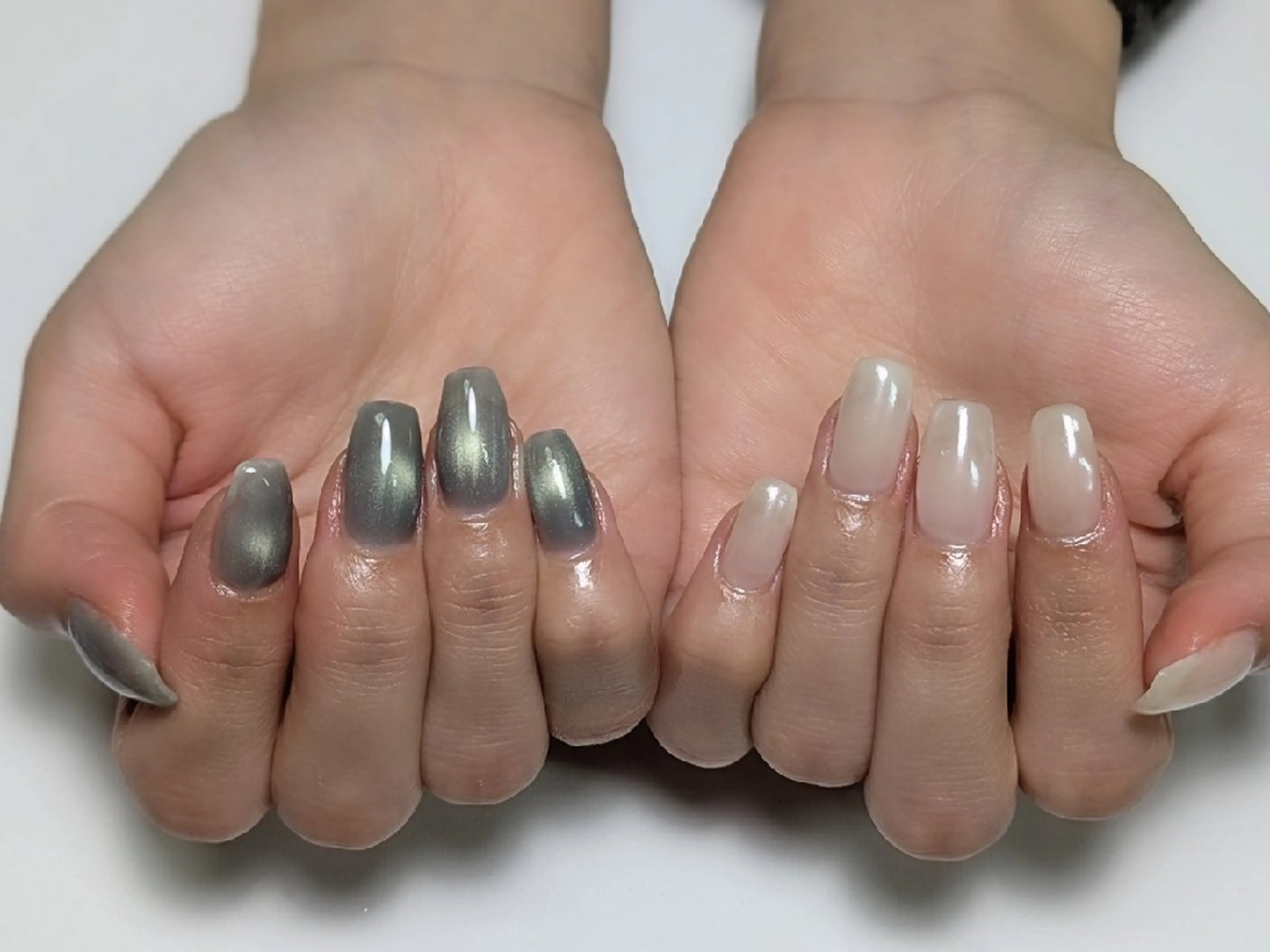 ネイル オーロラネイル マグネットネイル m&pPrivate nailsalonのネイルデザイン