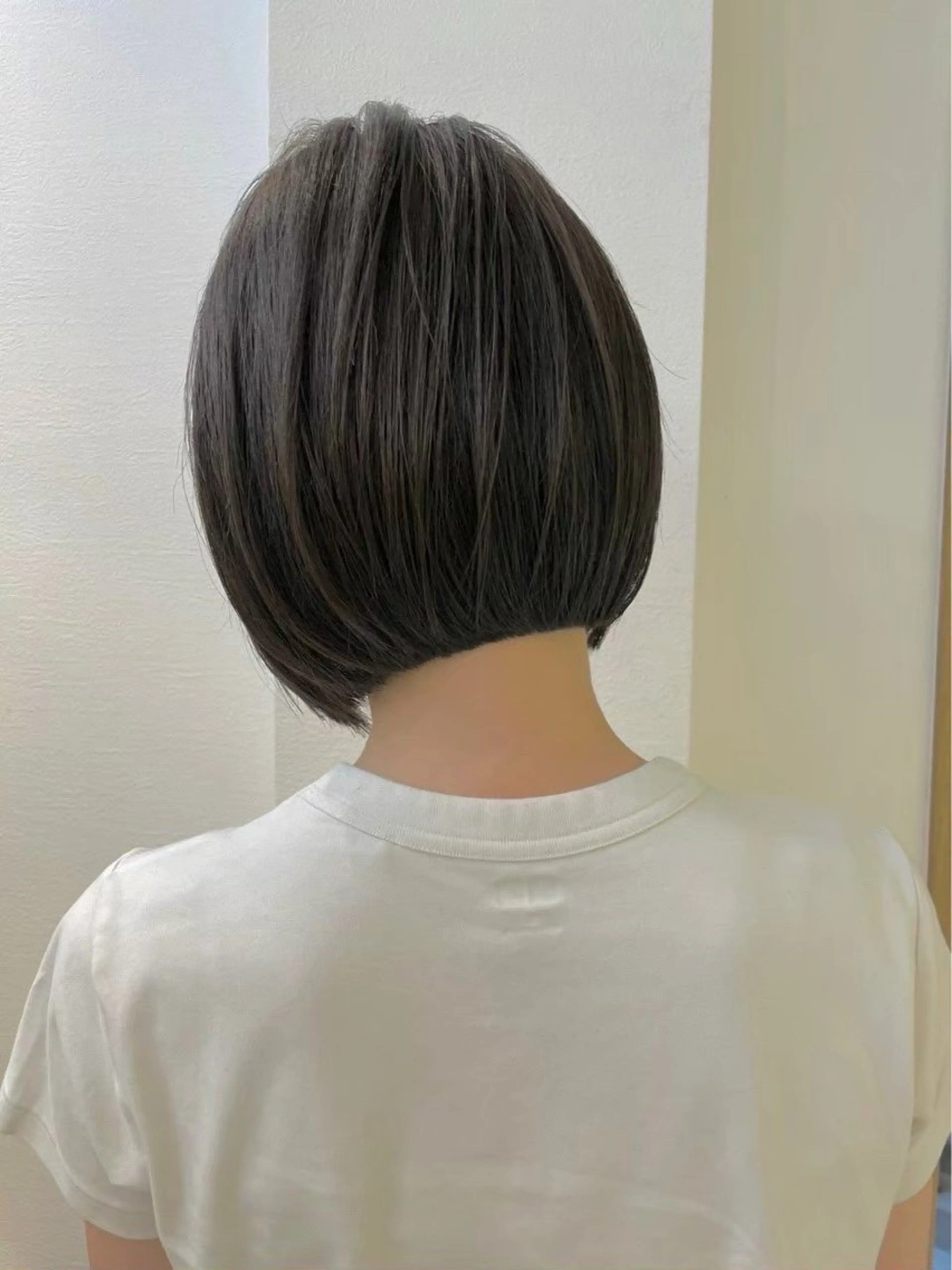 ショート ボブ ボブ縮毛矯正 韓国レイヤーRINAのヘアスタイル