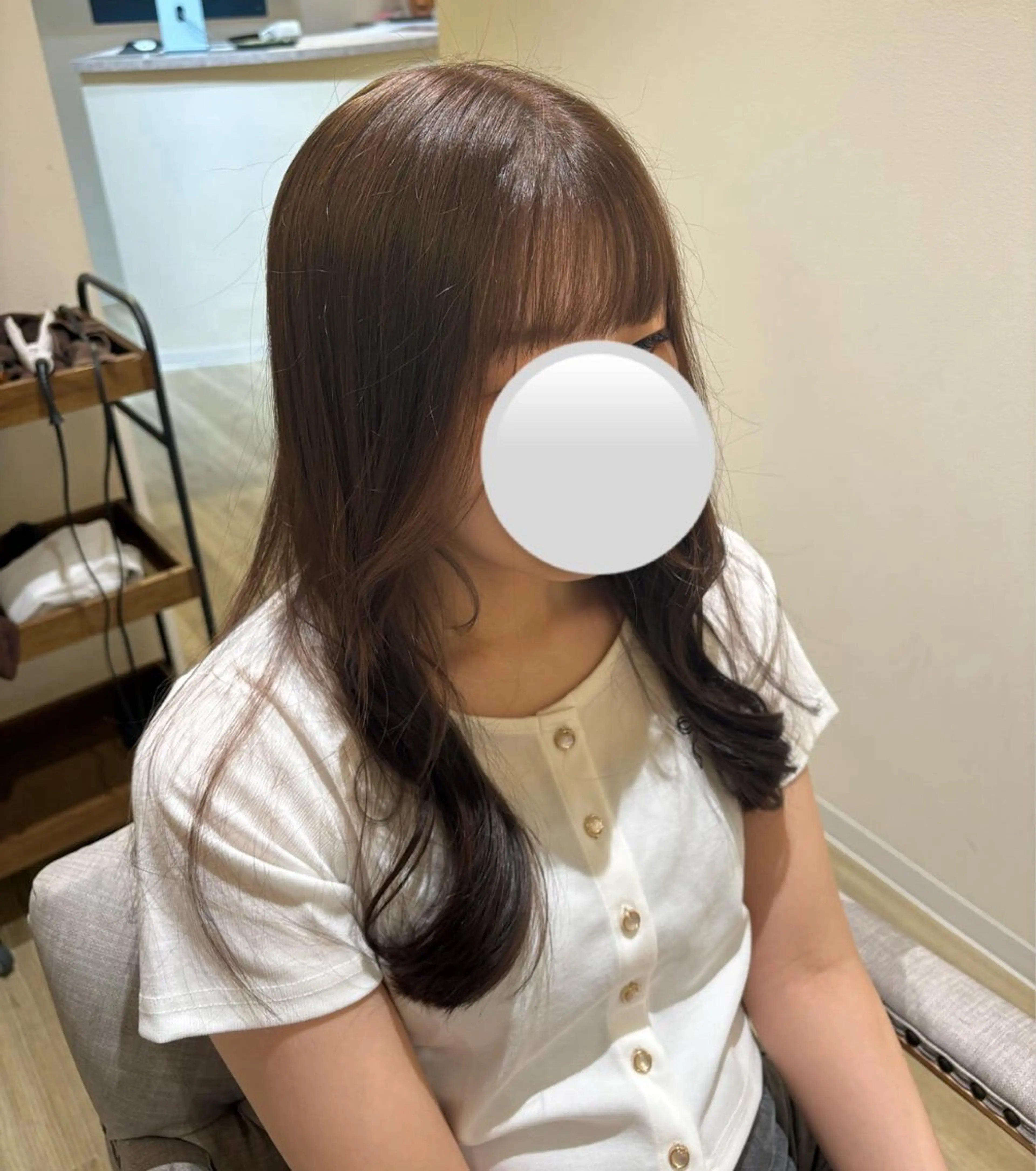 ロング カラー 中田 渚のヘアスタイル