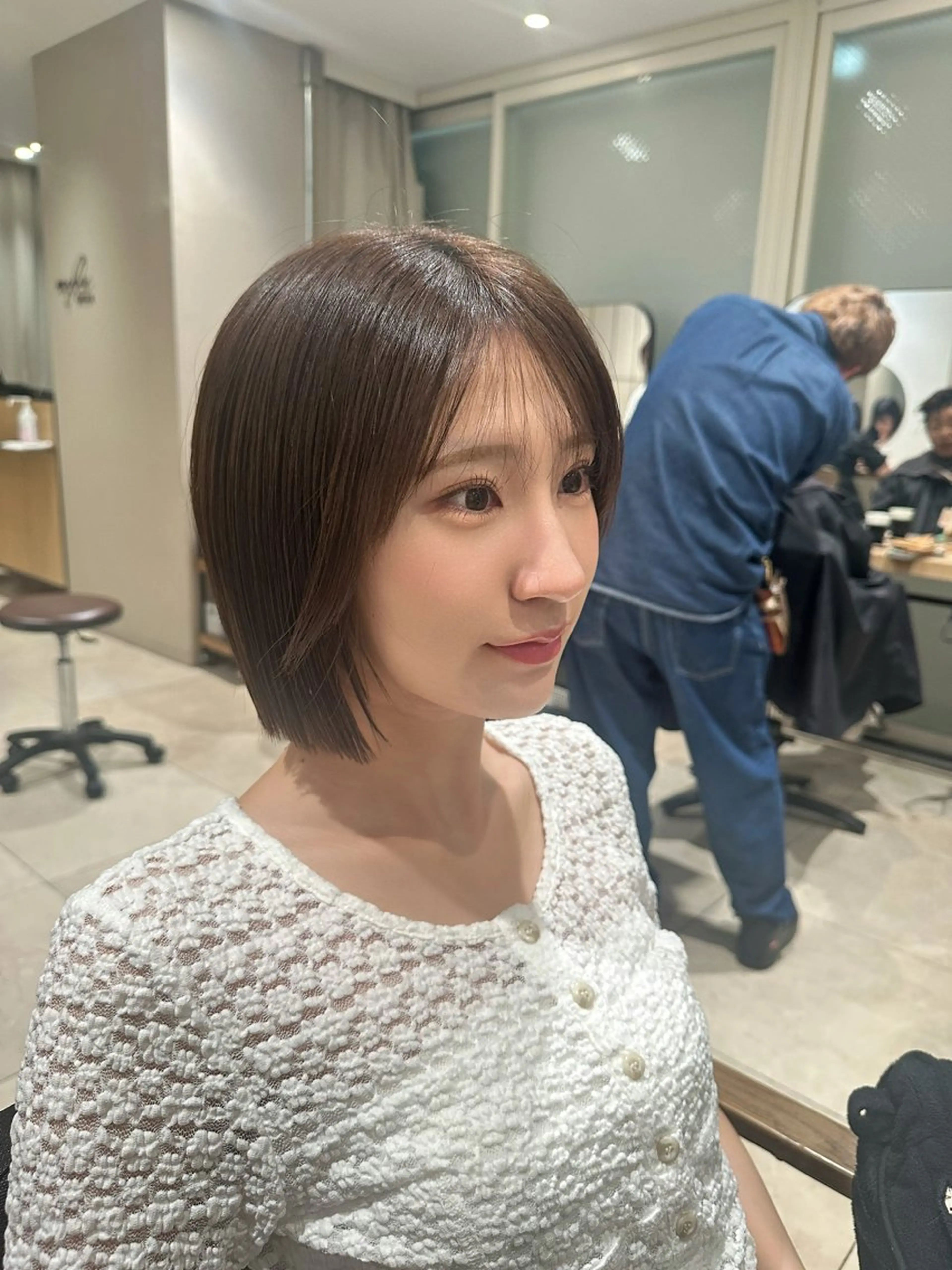 ショート 切りっぱなしボブ ボブ VIVIE【ヴィヴィ】所属・髪質改善/韓国風 レイヤー/田村祐樹のヘアスタイル