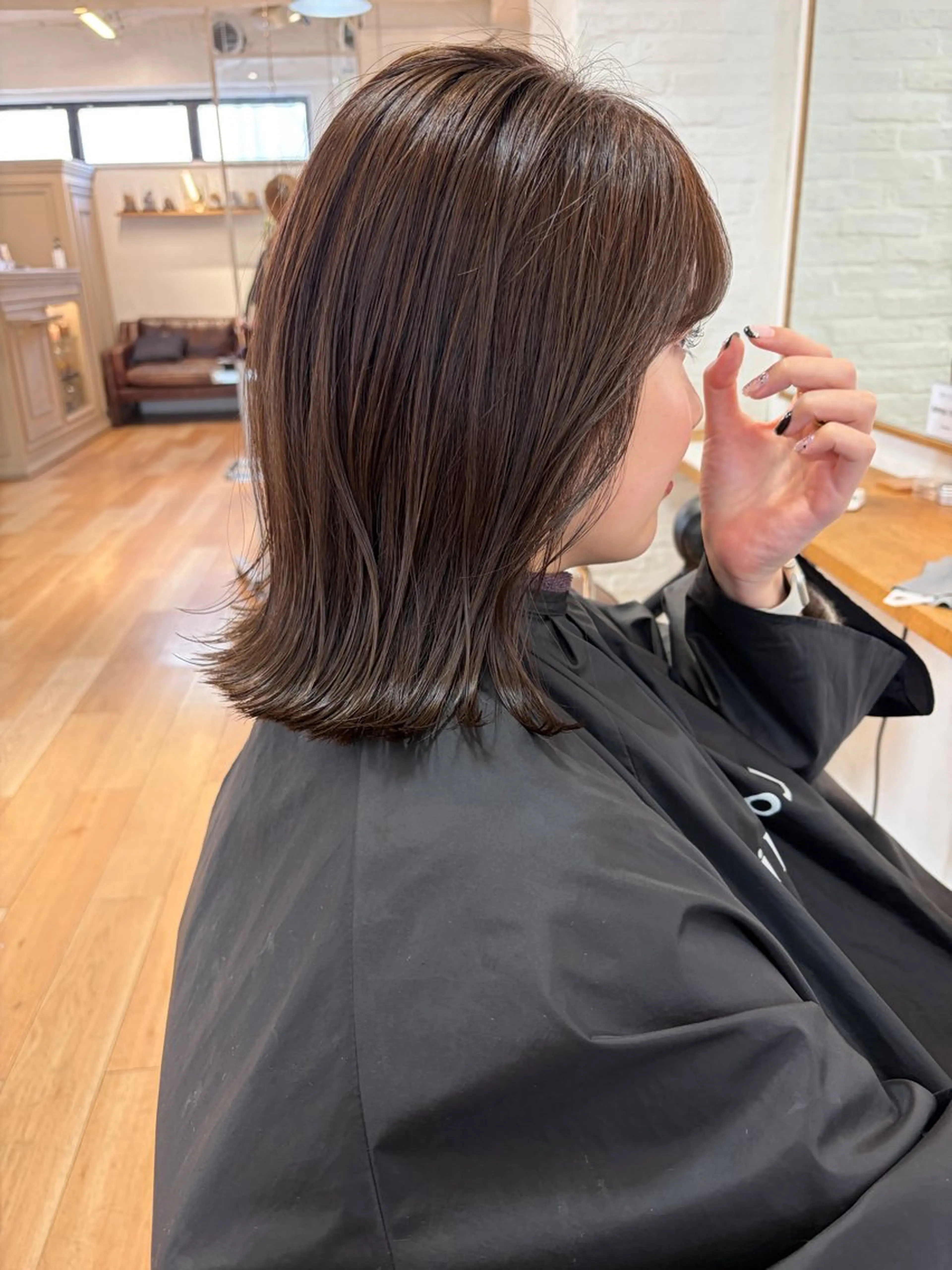 ミディアム カラー ヘアカラー トリートメント 赤み消しカラー/ オリーブ/トモキのヘアスタイル