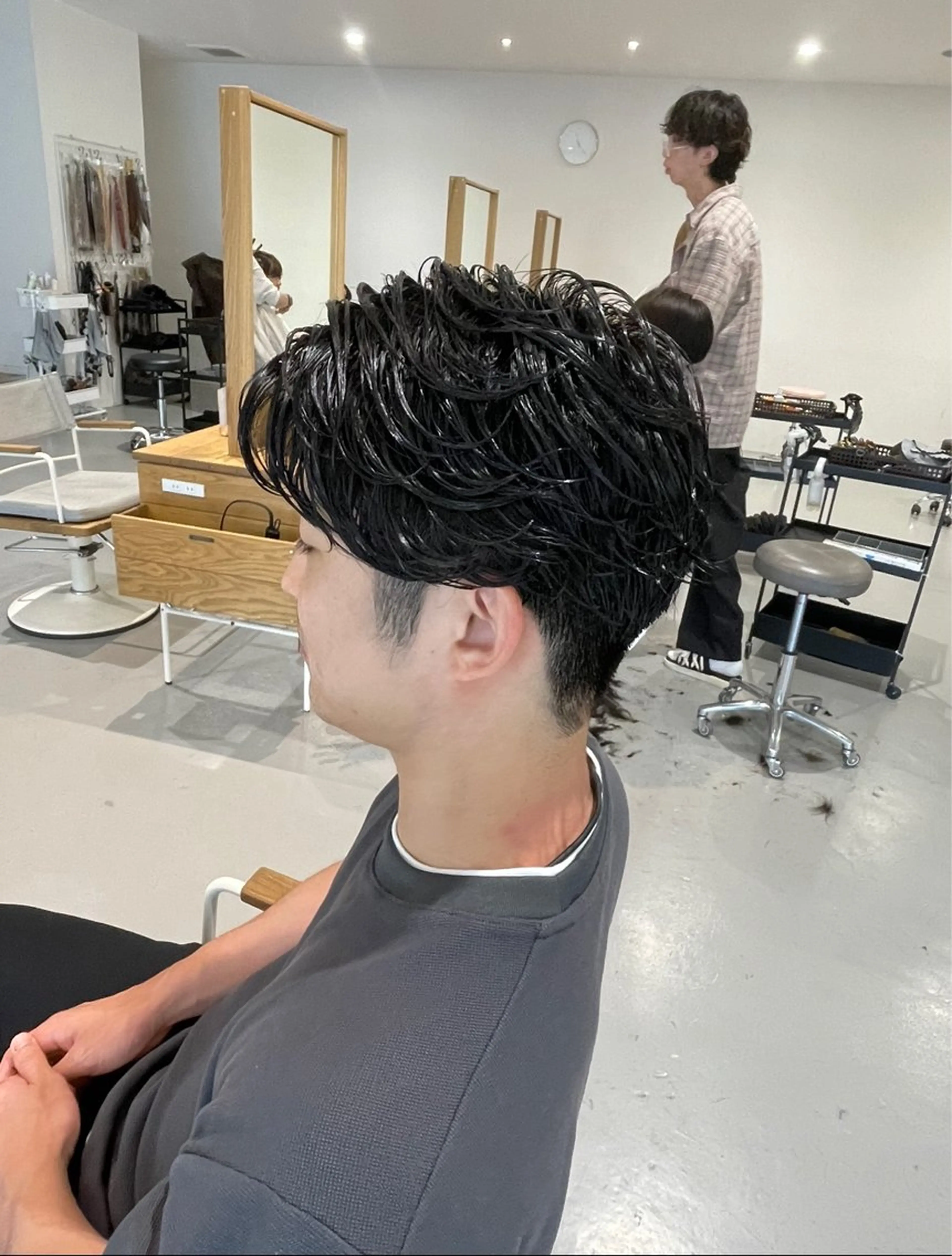 ミディアム パーマ 樋口 令惟のヘアスタイル