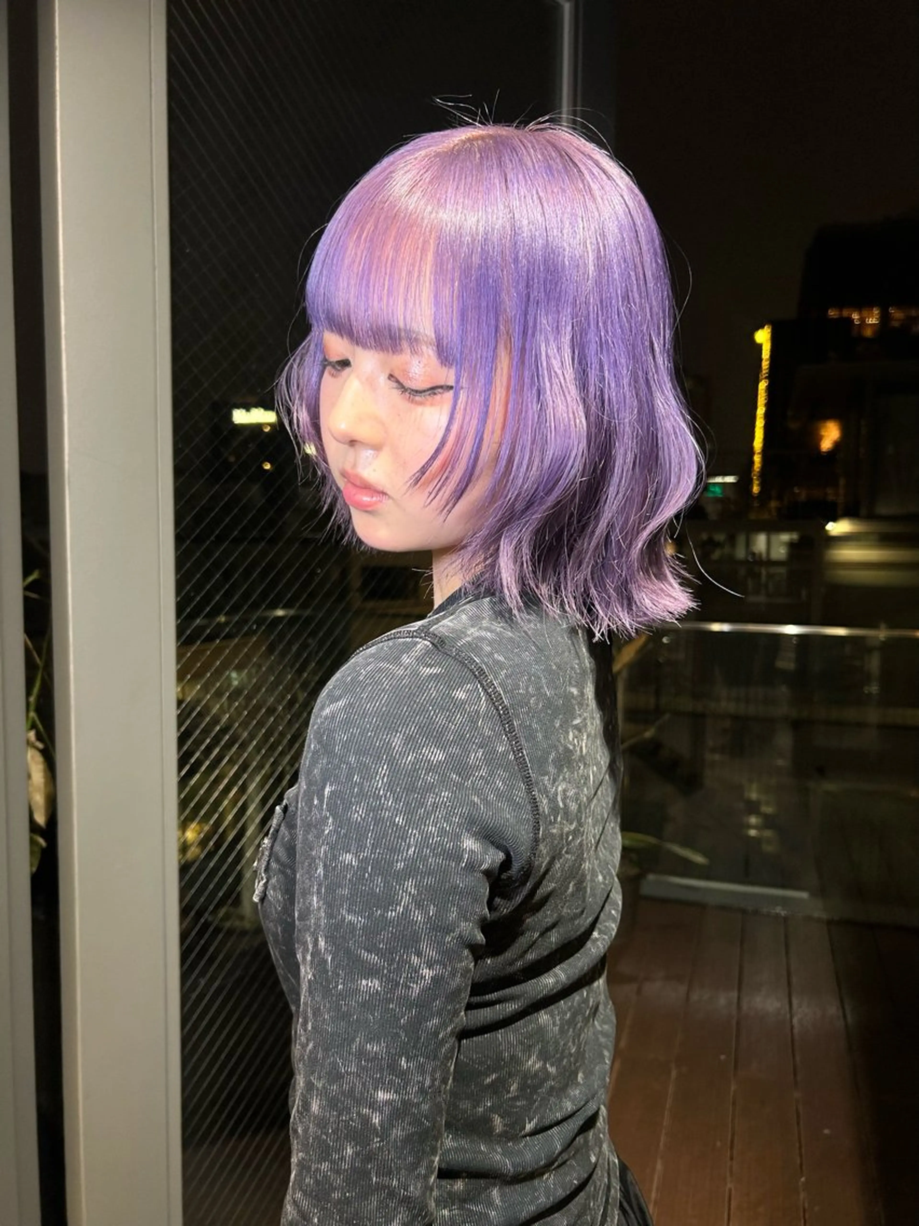 ミディアム ヘアカラー 鈴木 華奈のヘアスタイル