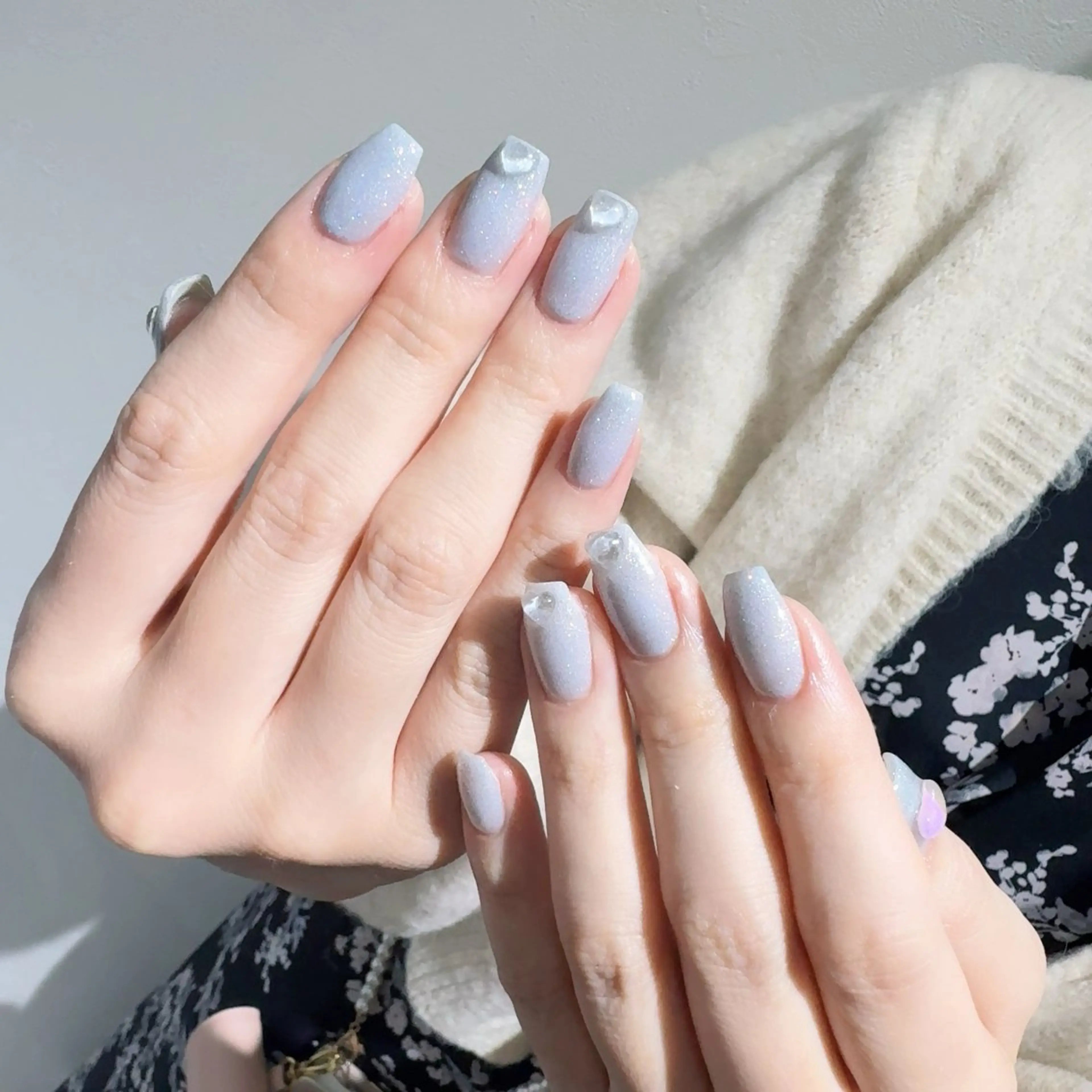 ネイル アートネイル フラッシュネイル フレンチネイル ジェルネイル ガラスフレンチ ハンドネイル You&Me Yukiのネイルデザイン