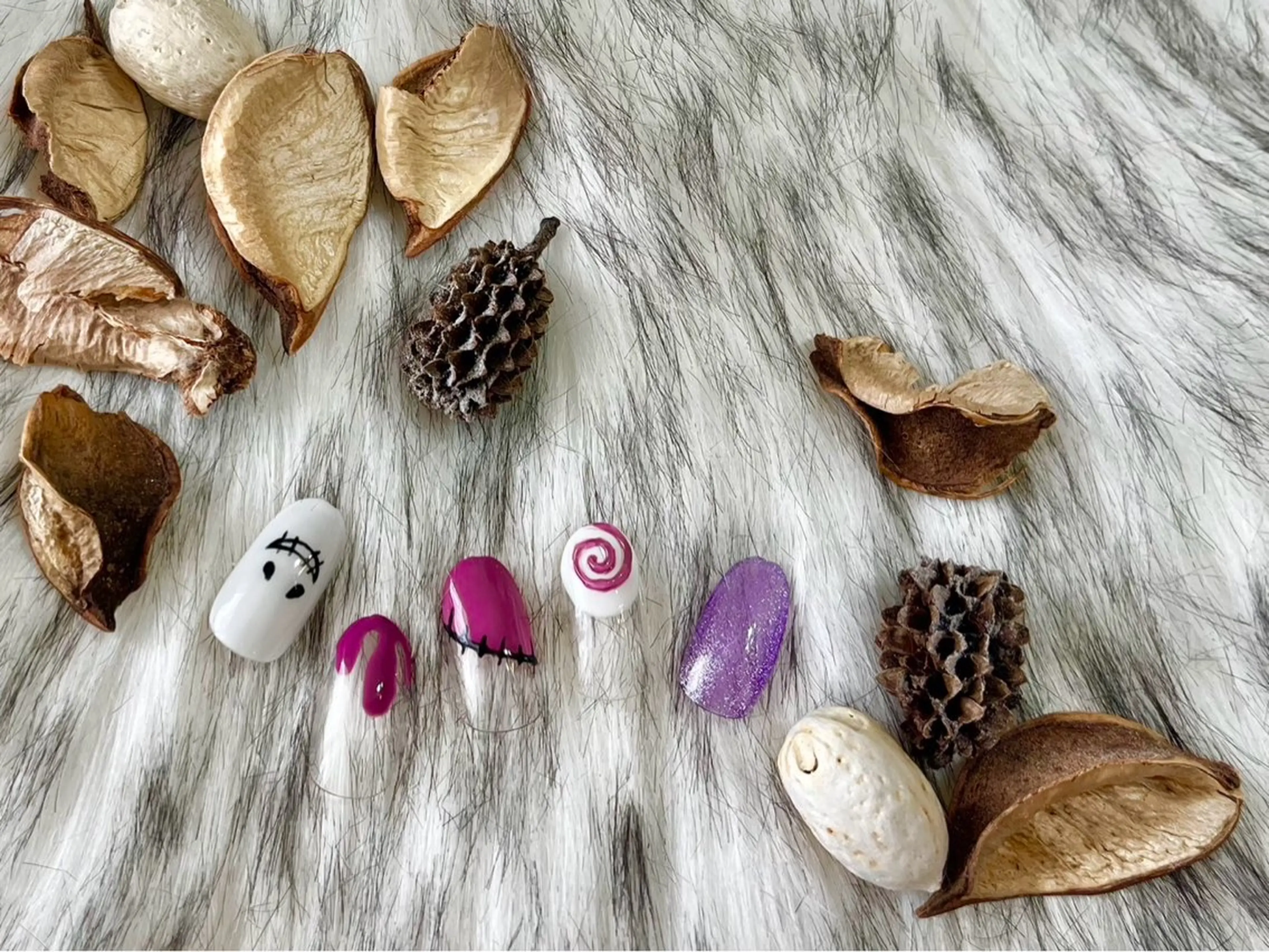 ネイル ジェルネイル ハロウィン メンズネイル パラジェル ワンホンネイル kiki nail 二子玉川のネイルデザイン