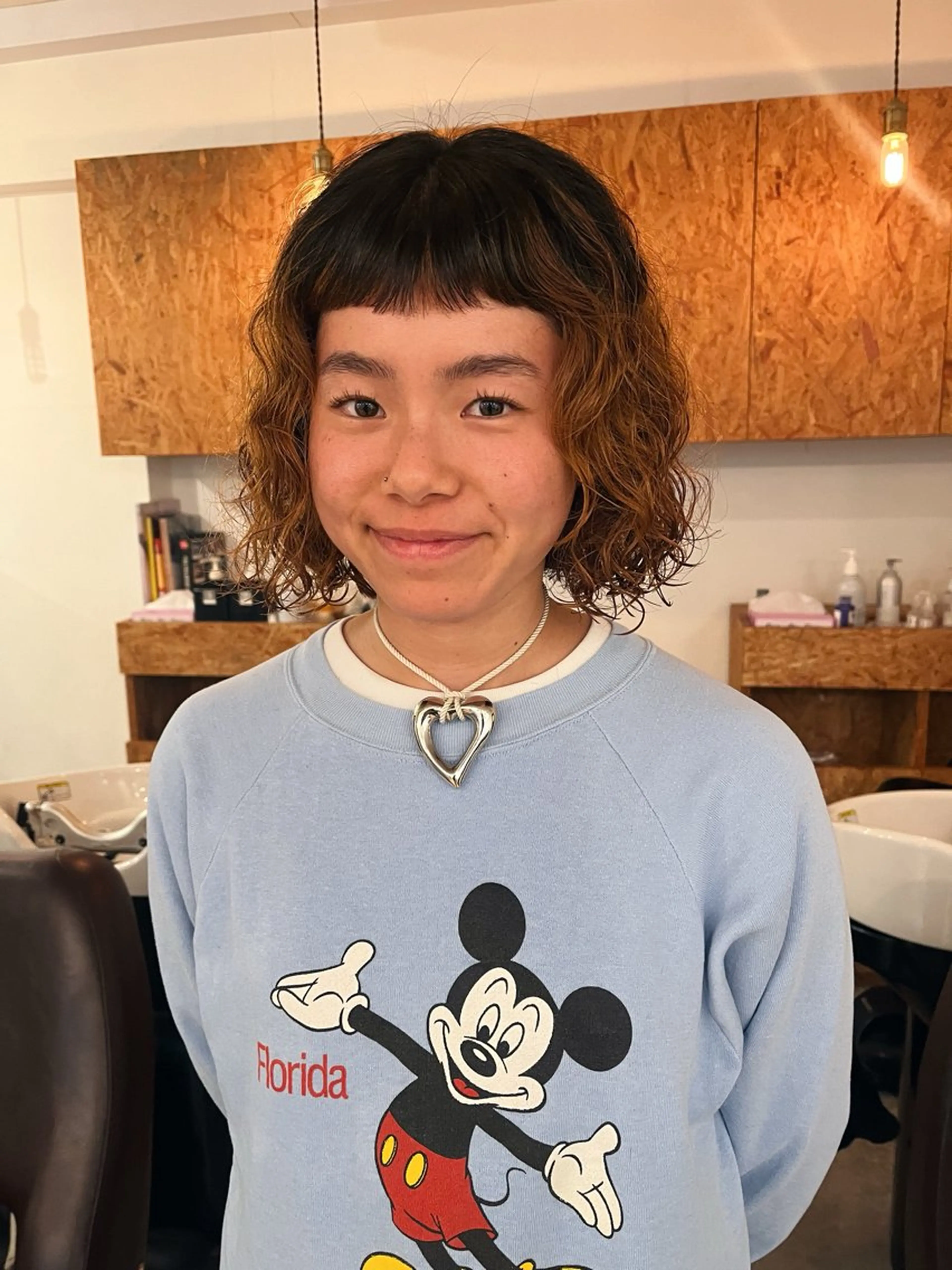 ショート パーマ 暖色/パーマ 🌼クニトウメイのヘアスタイル