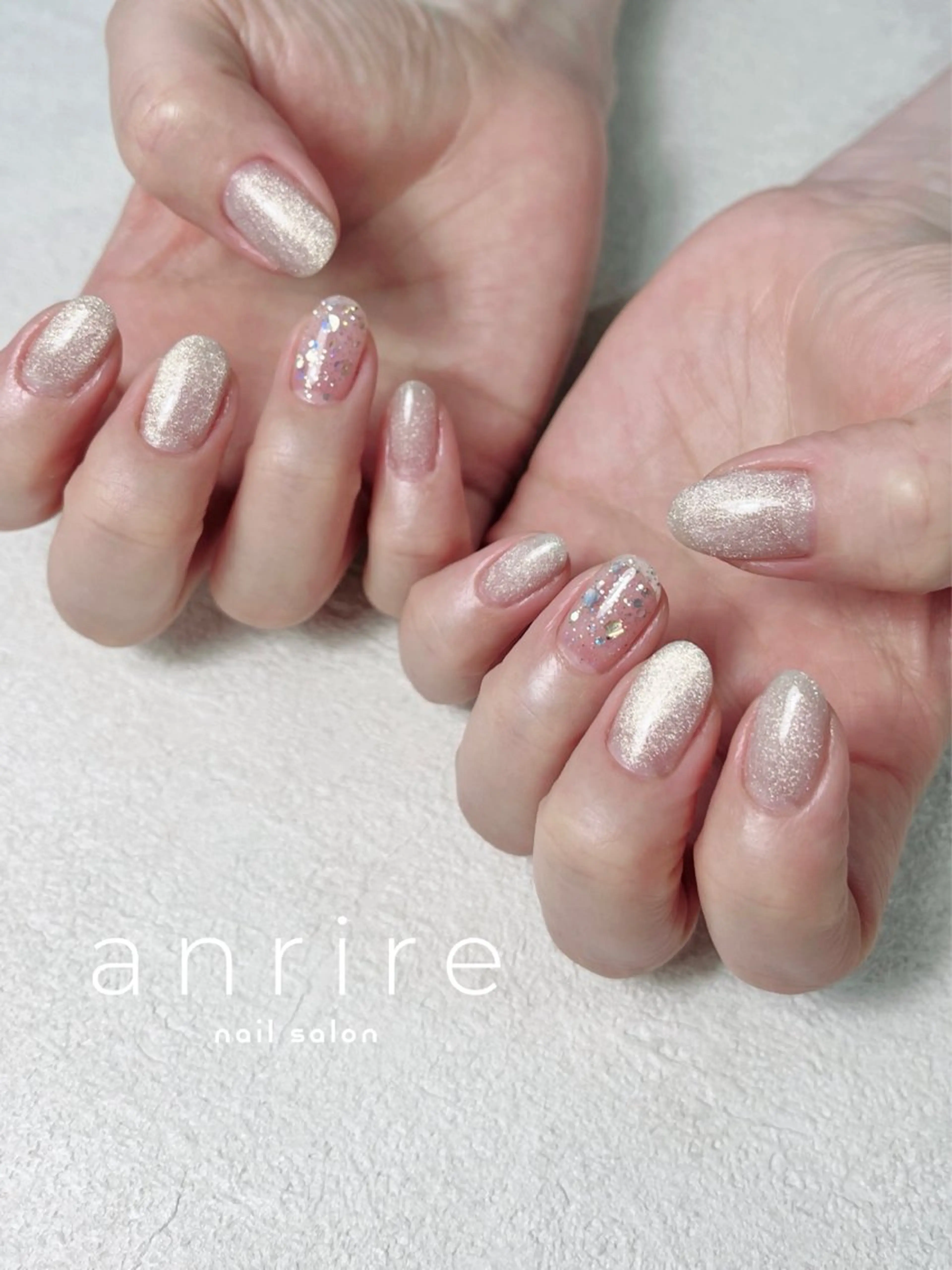 ネイル ジェルネイル キラキラネイル ラメ(グリッター) マグネットネイル オフィスネイル ハンドネイル nail salon anrire〜アンリール〜所属・nailsalon anrireのネイルデザイン