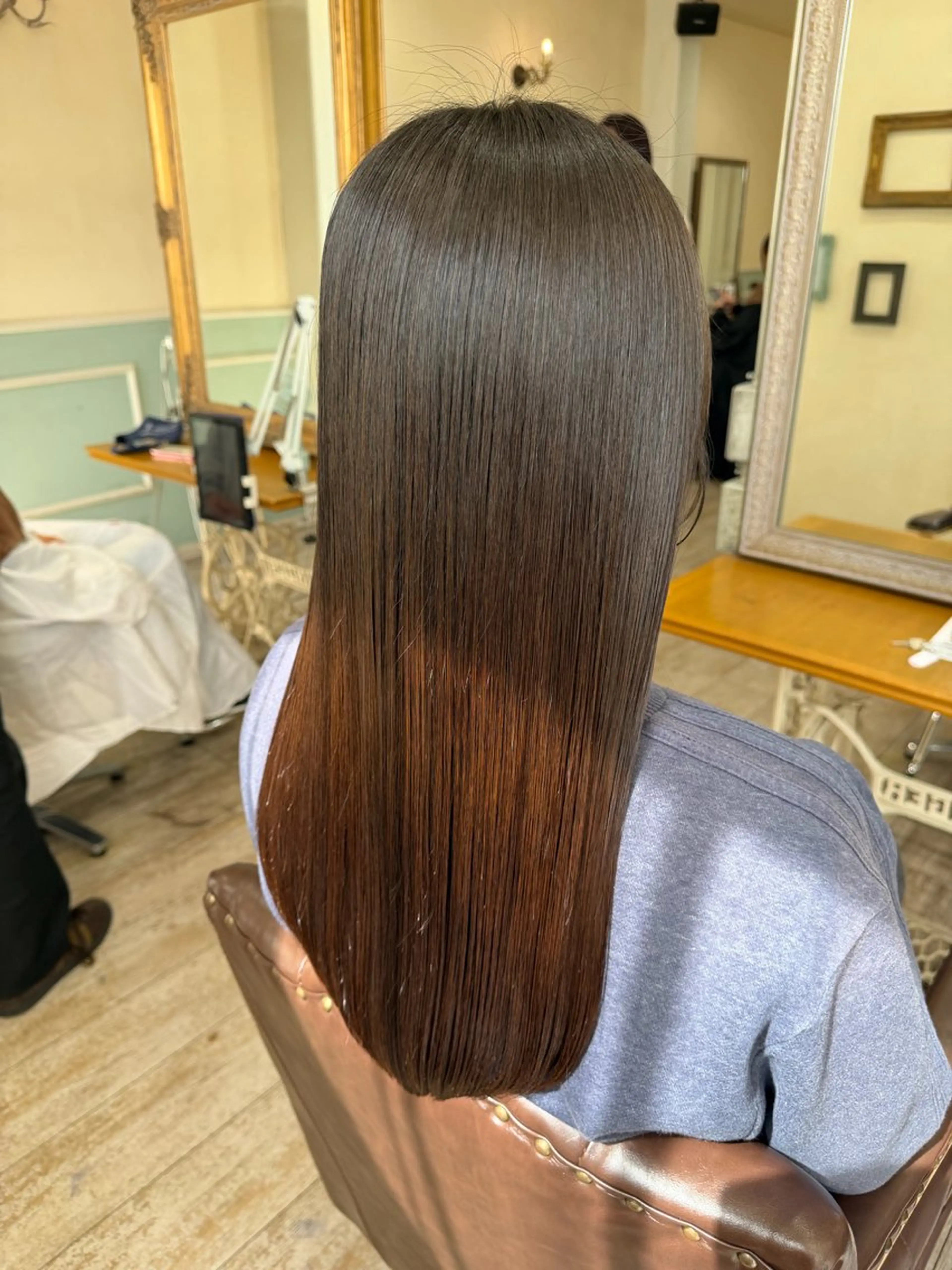 ロング カラー 髪質改善 レイヤーカット ロング カット ヘアカラー 縮毛矯正 トリートメント 新越谷noble店長 松本拓也▶◀*.のヘアスタイル