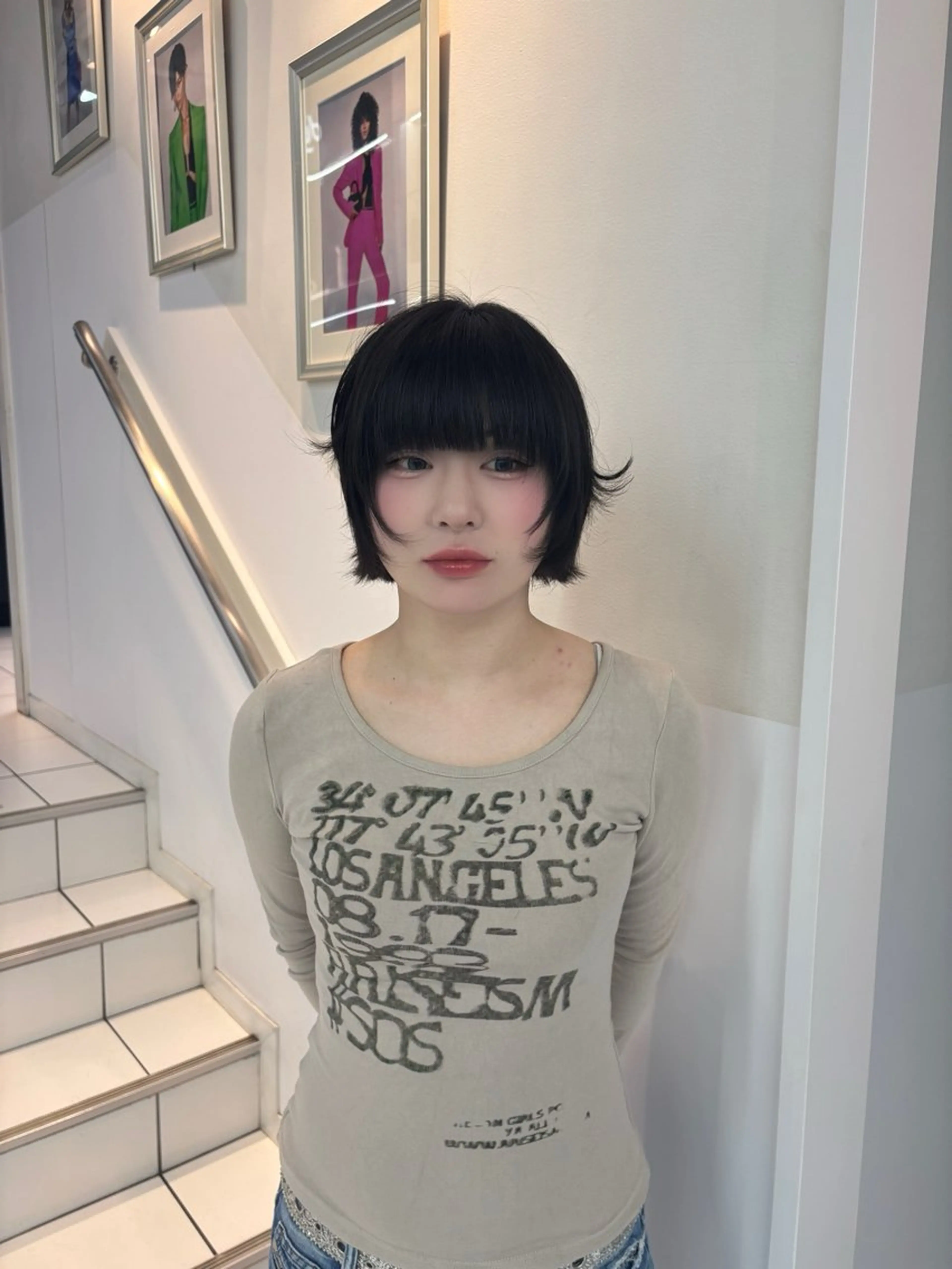 ショート レイヤーカット ショートヘア 🌙ブリーチカラー 🌙/HI naのヘアスタイル