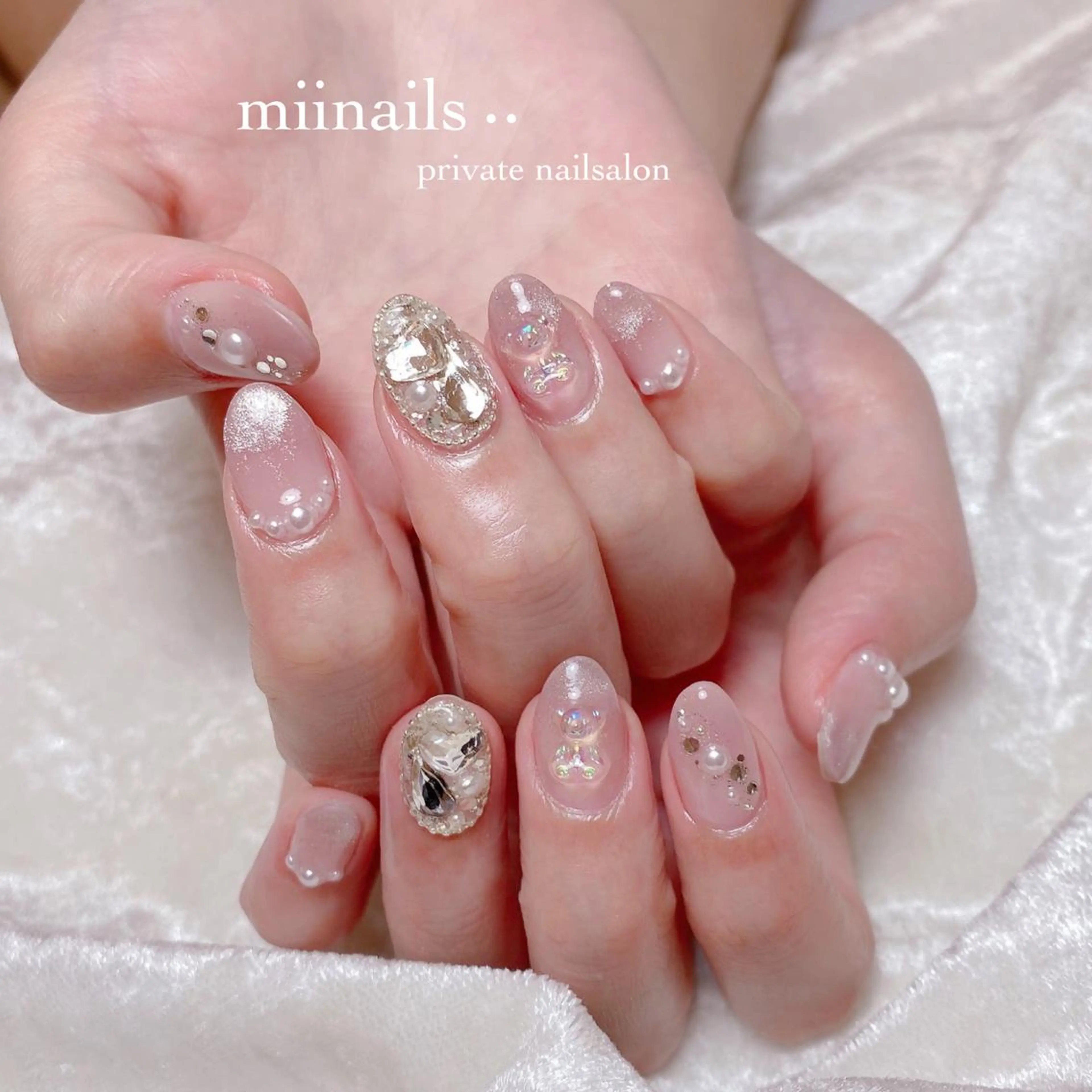 ネイル 韓国ネイル ワンホンネイル ハンドネイル nailsalon miinailsのネイルデザイン