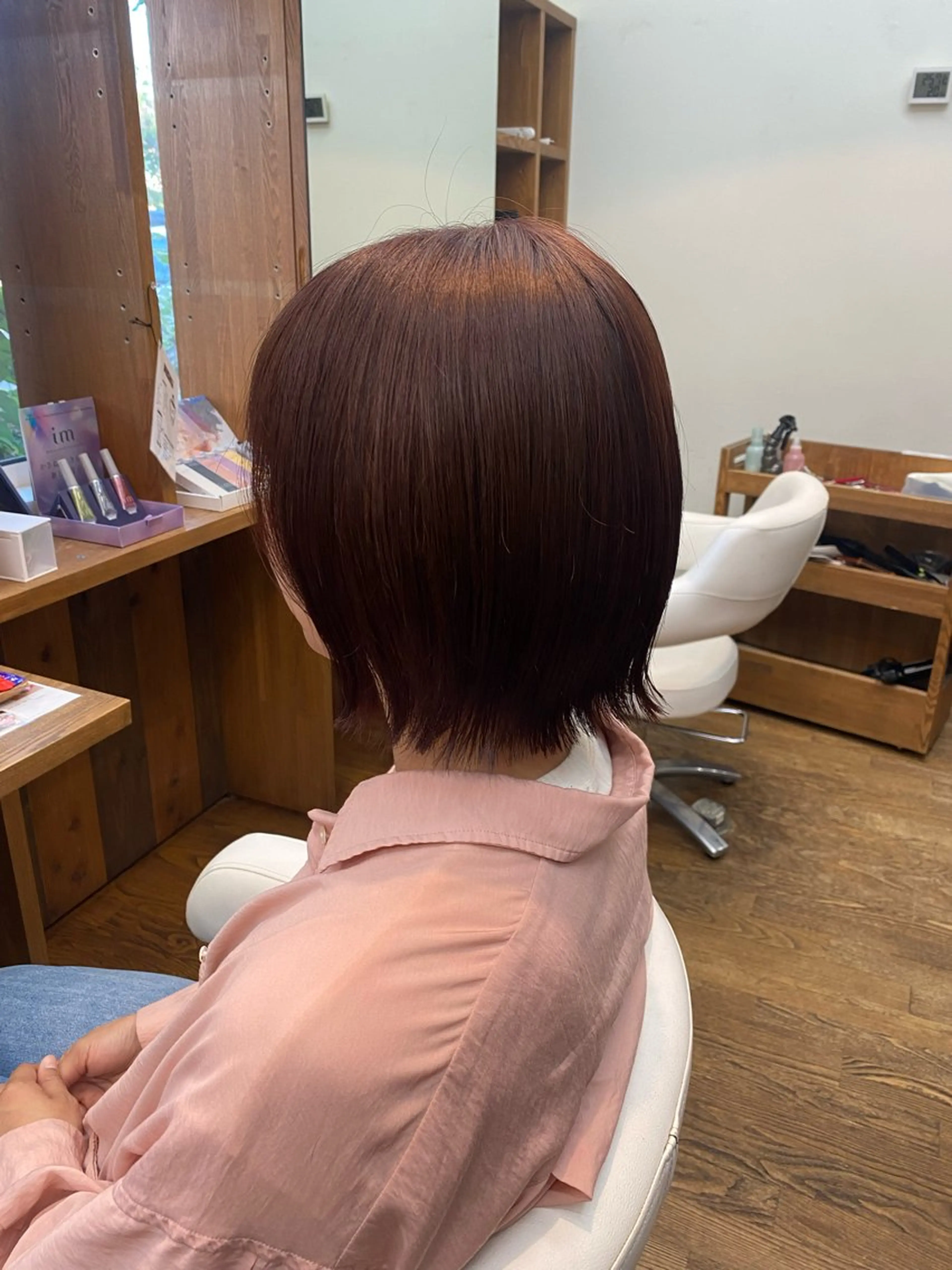 ショート カラー ブラウンカラー レッドカラー I's hair NUBOU所属・小守林 蘭のヘアスタイル