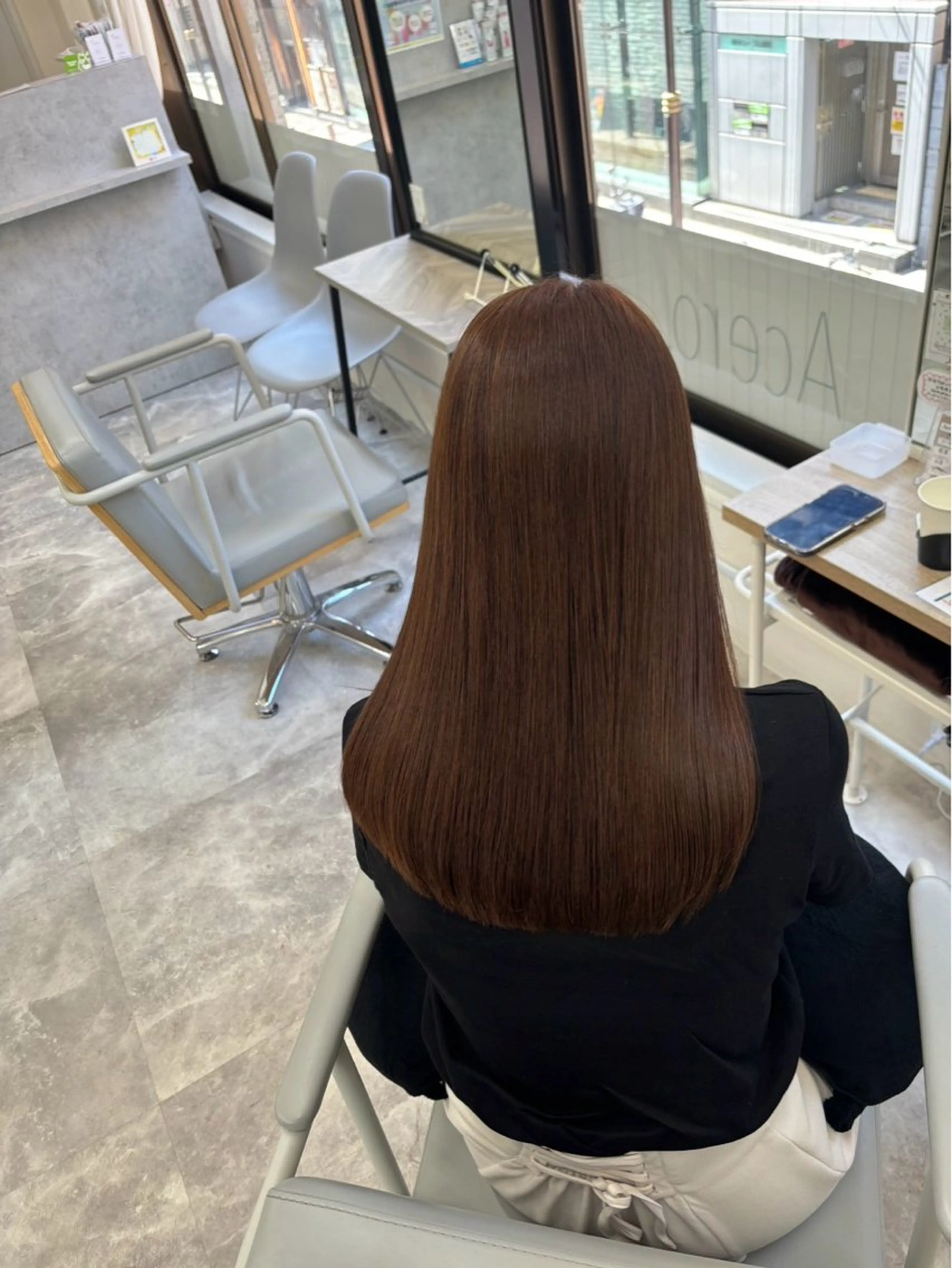 ロング カラー ブラウンカラー ショコラブラウン 透明感カラー 髪質改善 ヘアカラー トリートメント 髪質改善Acero. shoyaのヘアスタイル