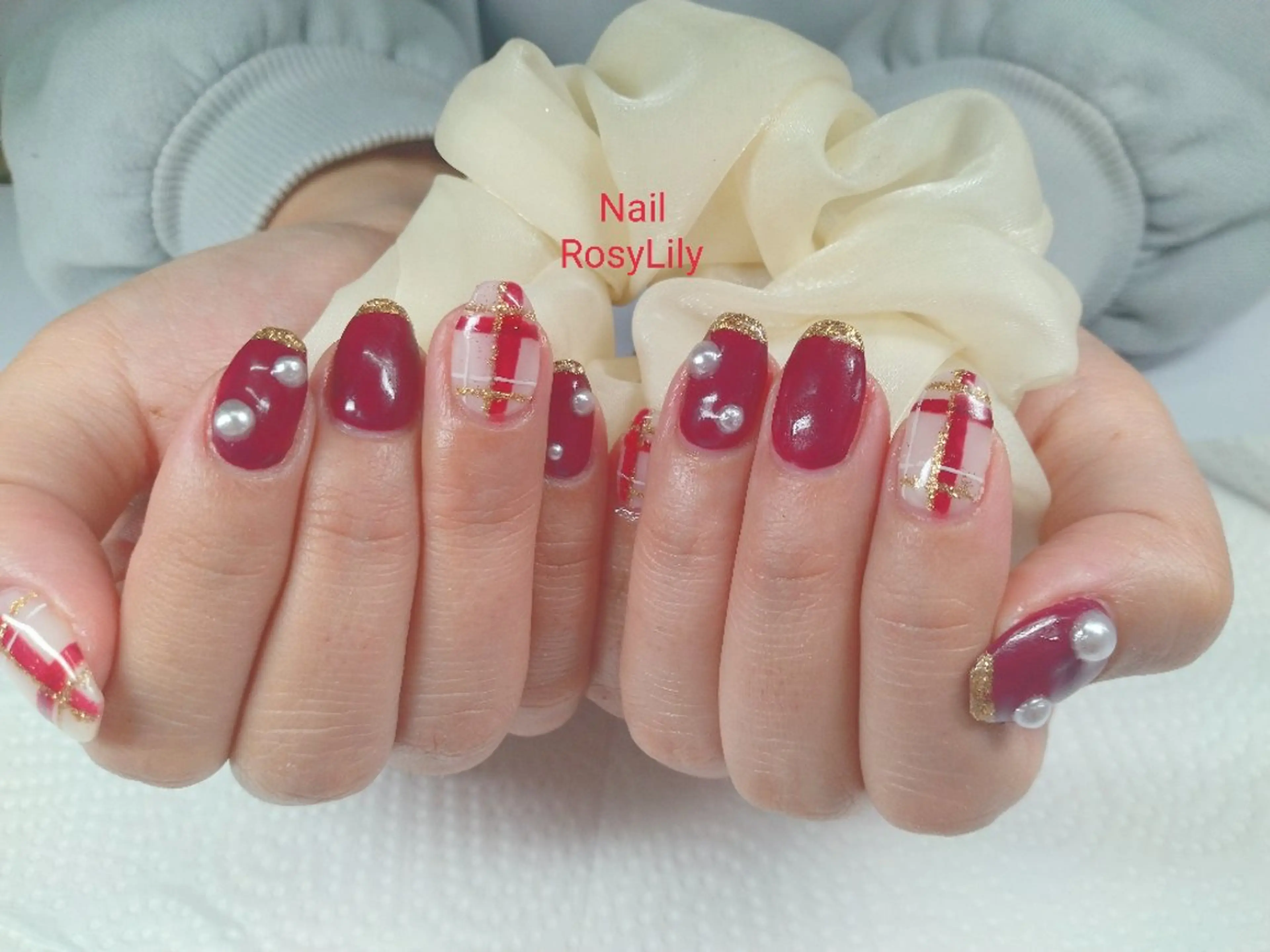 ネイル 持ち込み ハンドネイル ハンドケア プライベートサロン RosyLily所属・プライベートサロン Rosy Lilyのネイルデザイン