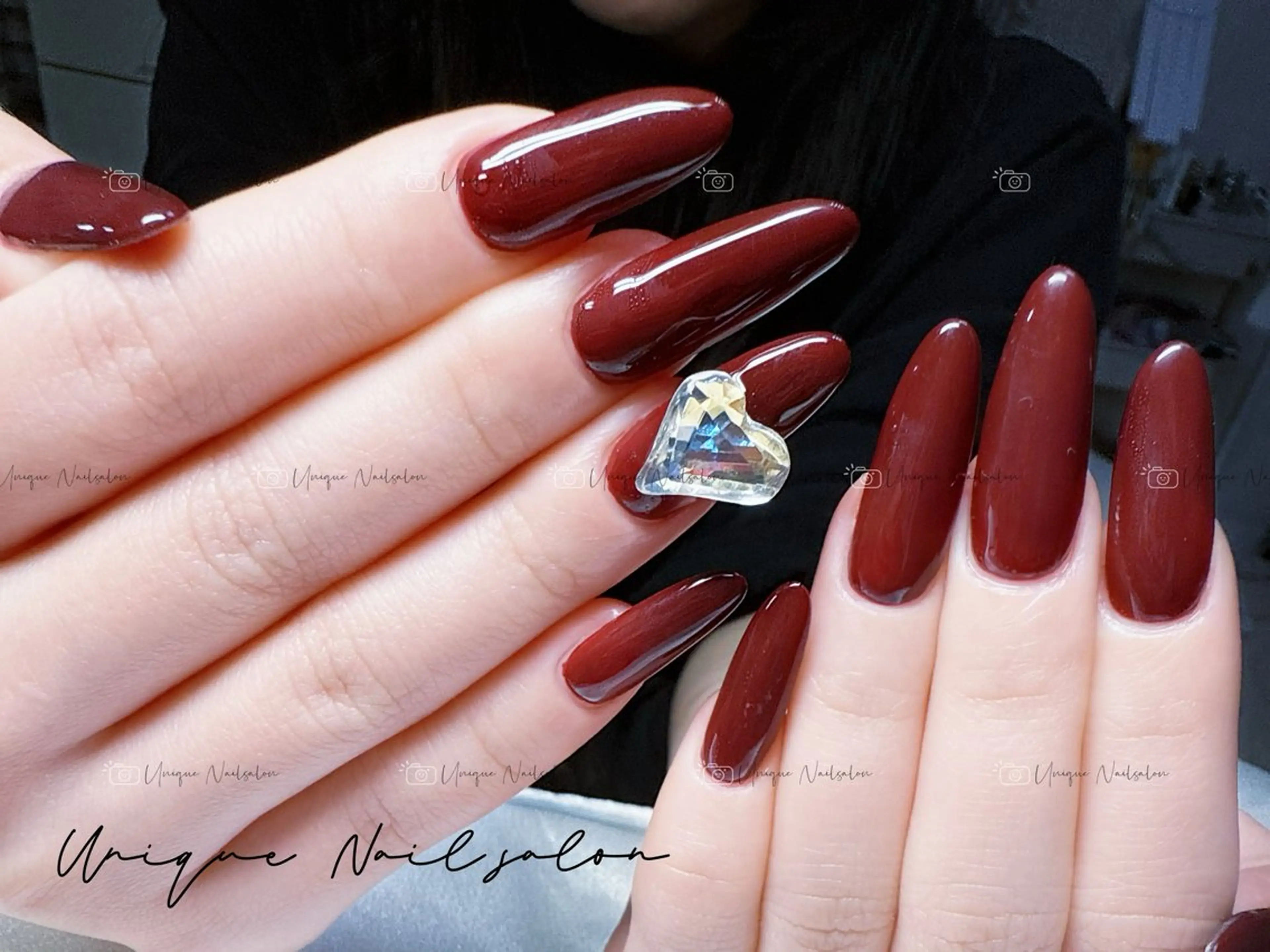 ハンド★ワンカラー/ラメグラデーション🎀パーツ2個付きの写真