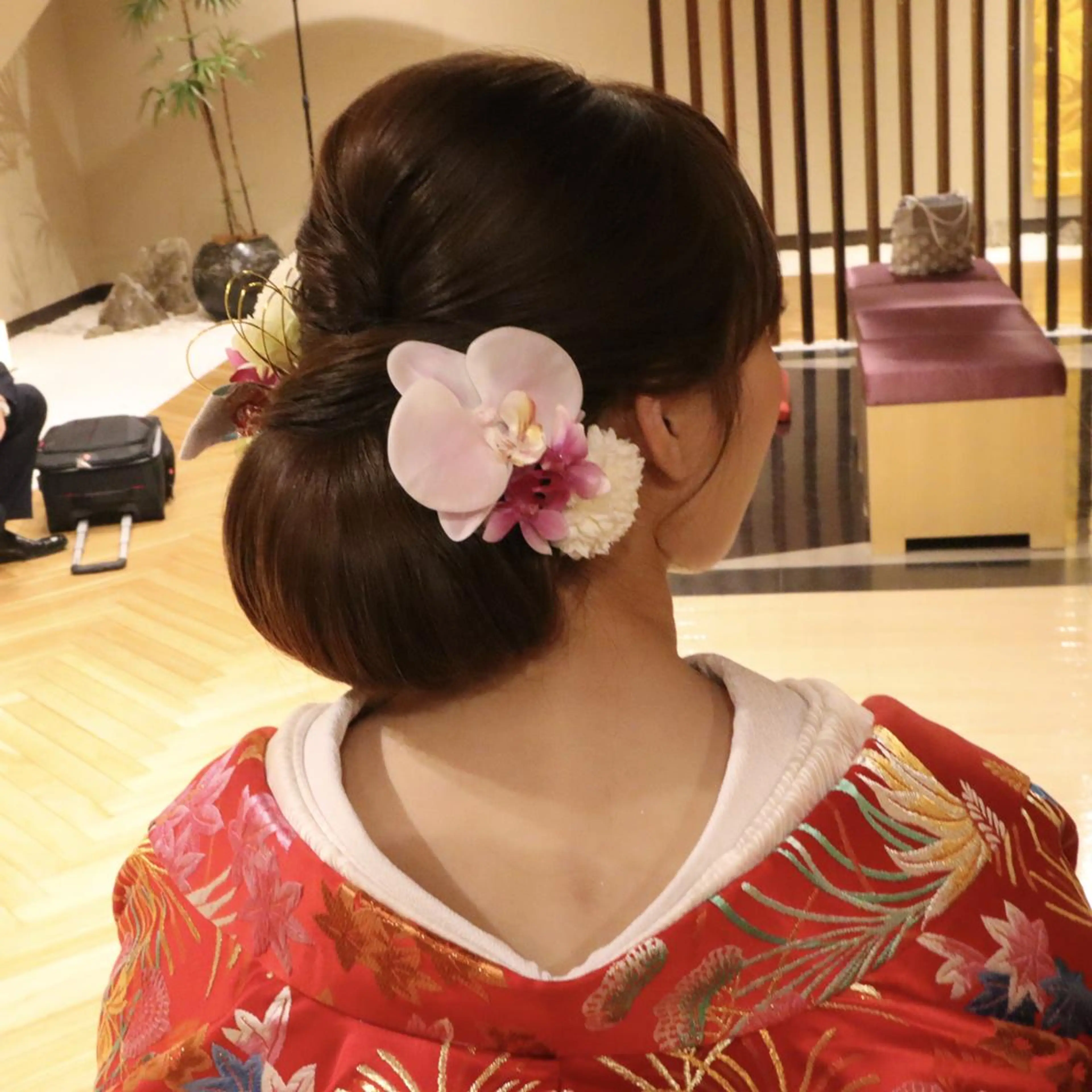 ヘアアレンジ ロング ヘアアンドメイクムタ 新居のヘアスタイル