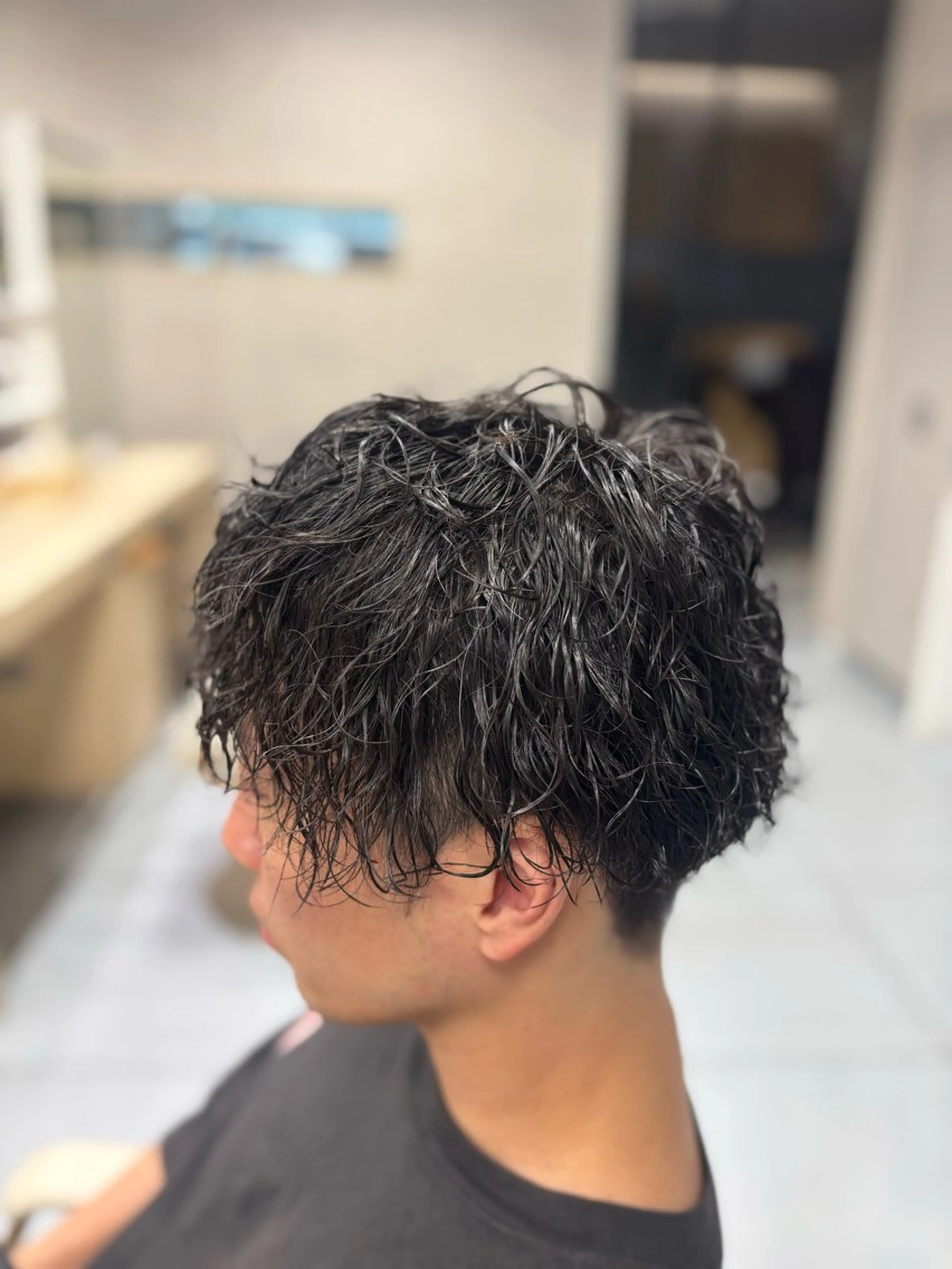 ショート パーマ メンズ カット パーマ メンズ特化韓国風 パーマスタイル/りんのヘアスタイル