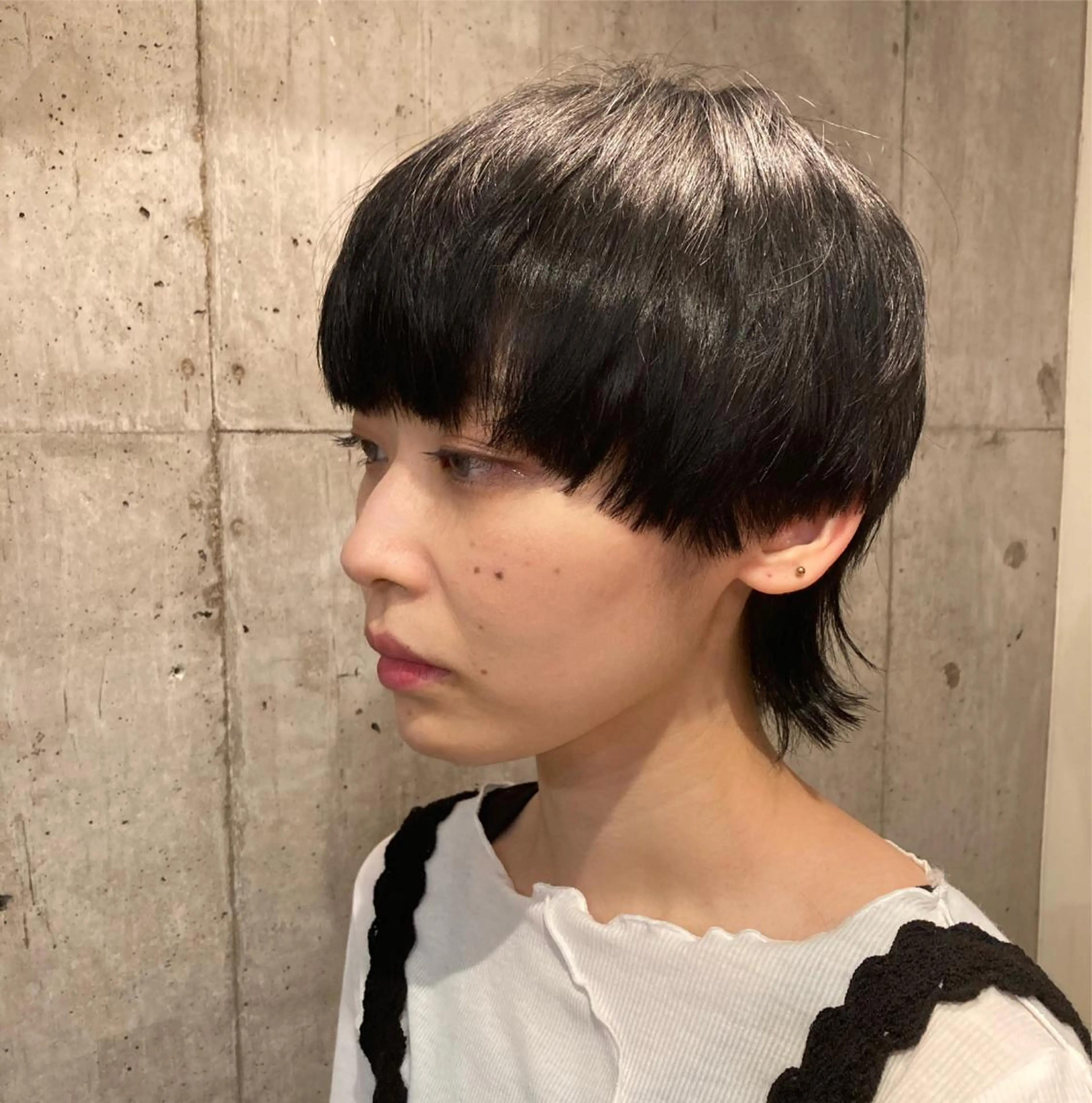 ショート ハイライト 髪質改善 ショートヘア 縮毛矯正 ウルフカット ✂︎岡根 京花✂︎のヘアスタイル